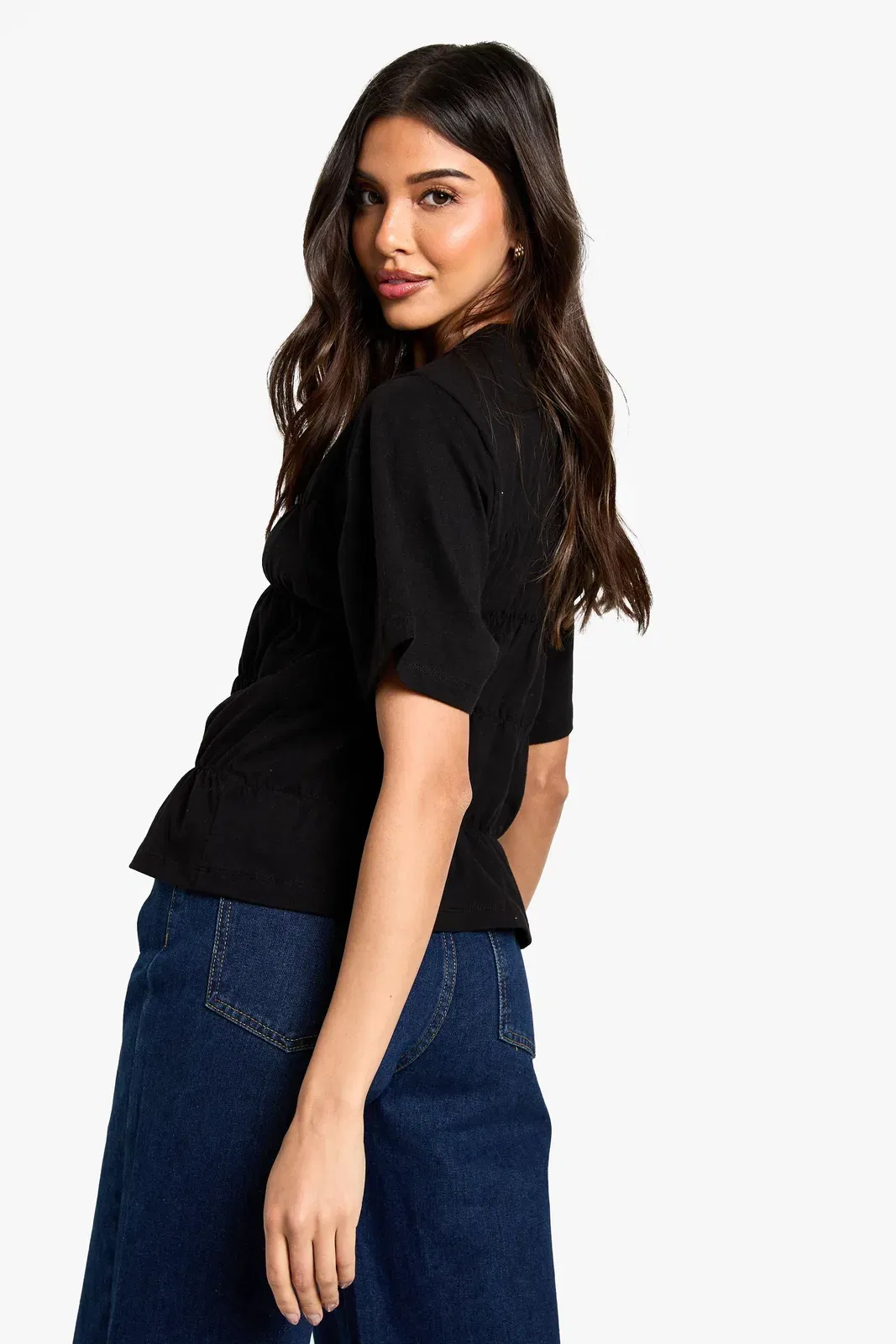 Shirred Cap Sleeve Top