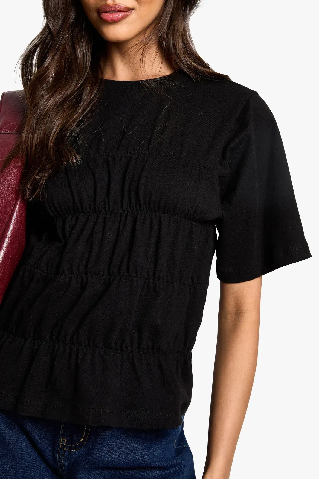 Shirred Cap Sleeve Top