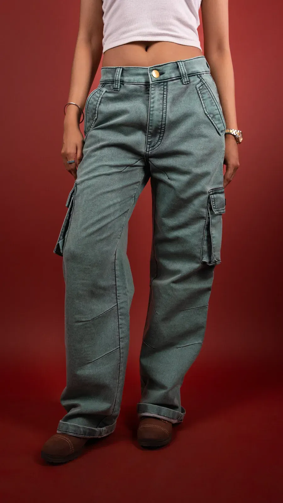 NATURE'S DRIP GREEN DENIM WOMEN'S CARGO [50/50 LIMITED EDITION]