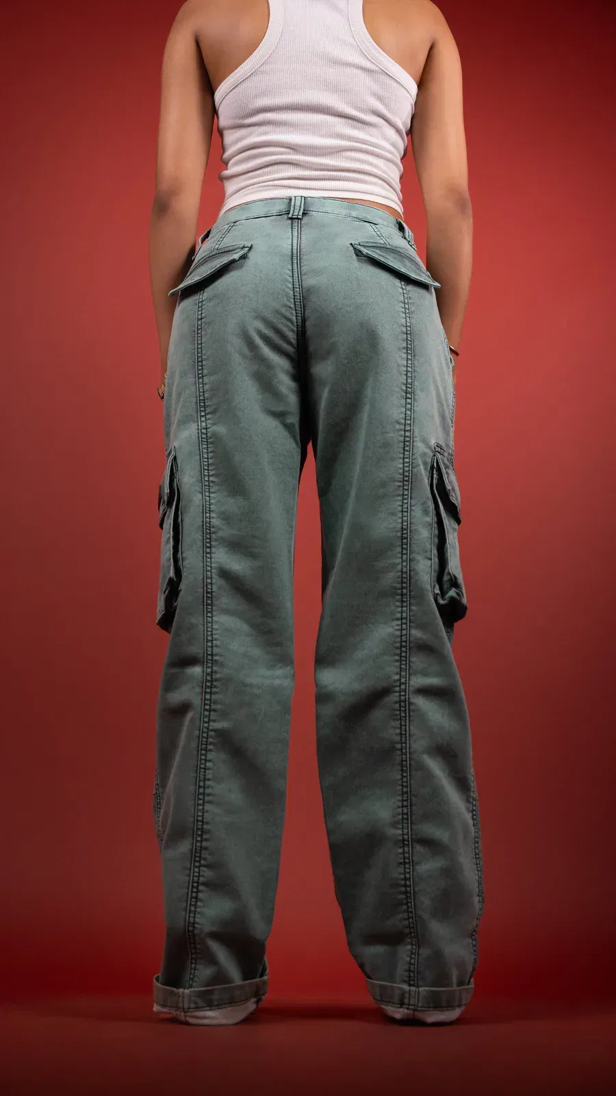 NATURE'S DRIP GREEN DENIM WOMEN'S CARGO [50/50 LIMITED EDITION]