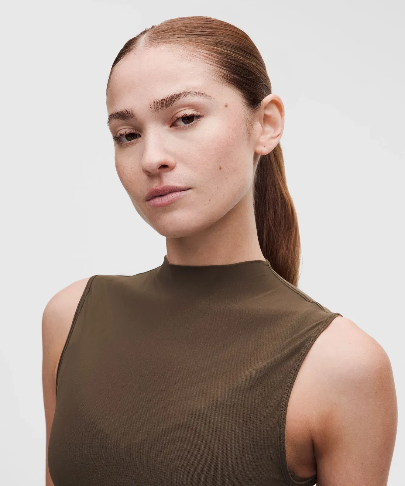 Lululemon Women's Nulu and Mesh-Overlay Cropped Studio Tank Top