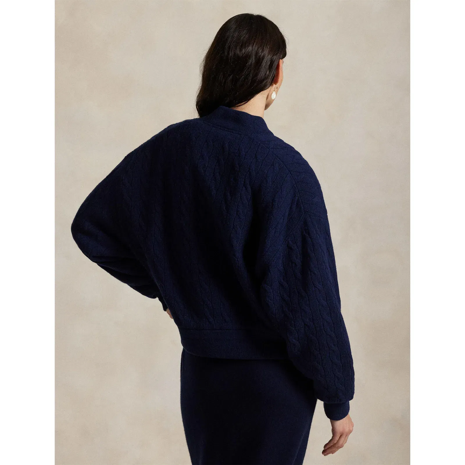 American Style Ribbed Trim Bomber Jacket
