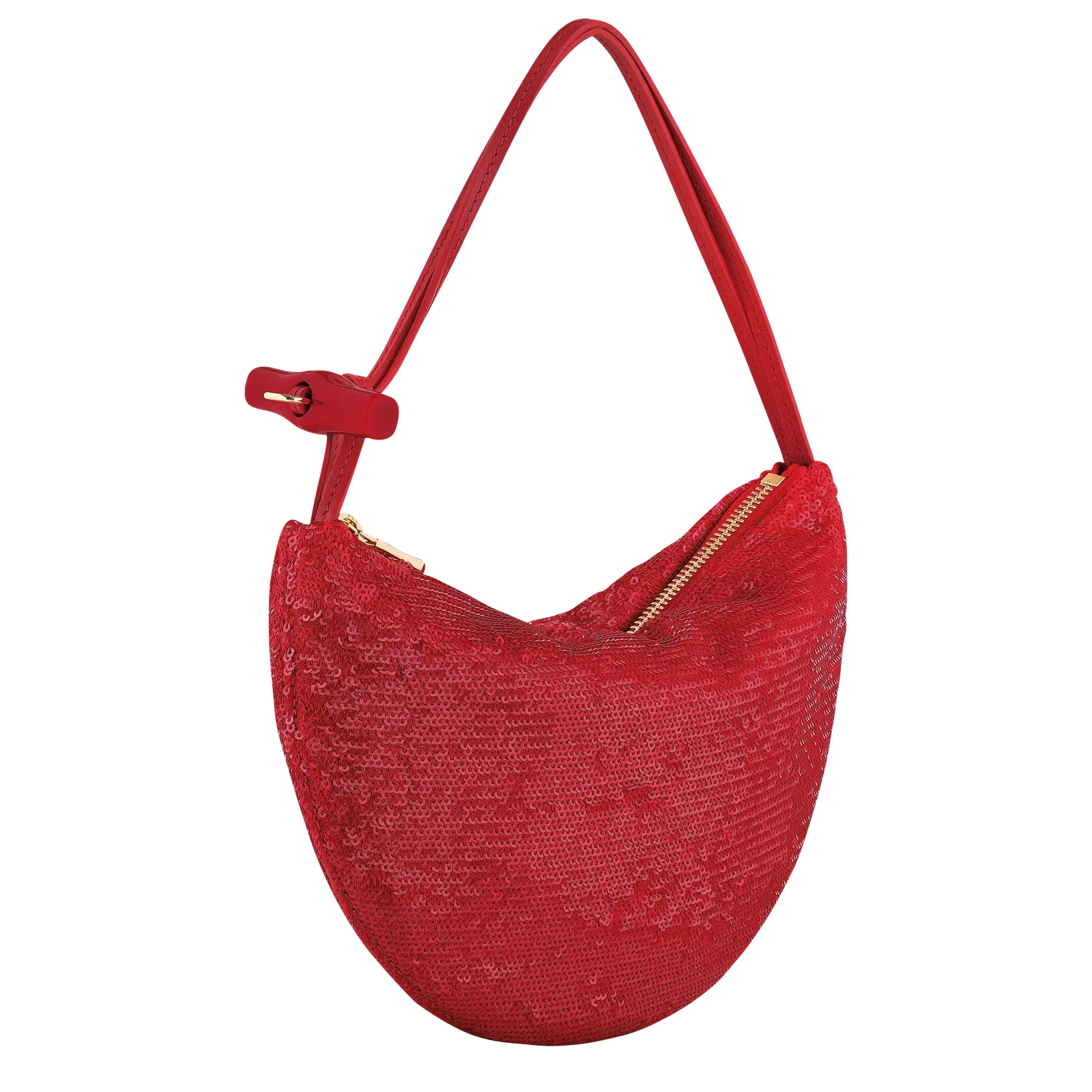 Longchamp Le Roseau Clutch Red