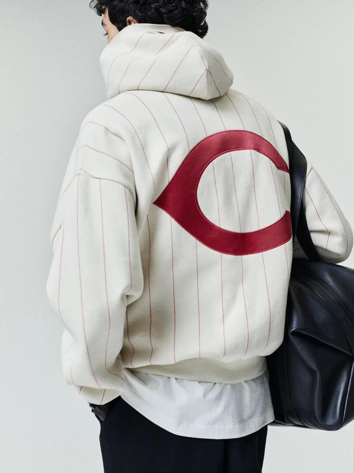 Essentials Reds Sport Hoodie Oat W Red Pinstripes