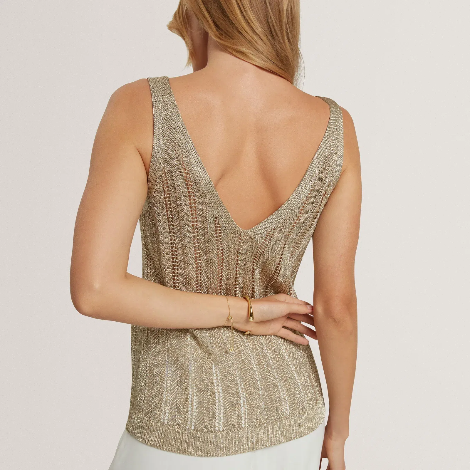 Ted Baker V Neck Knitted Tank Top