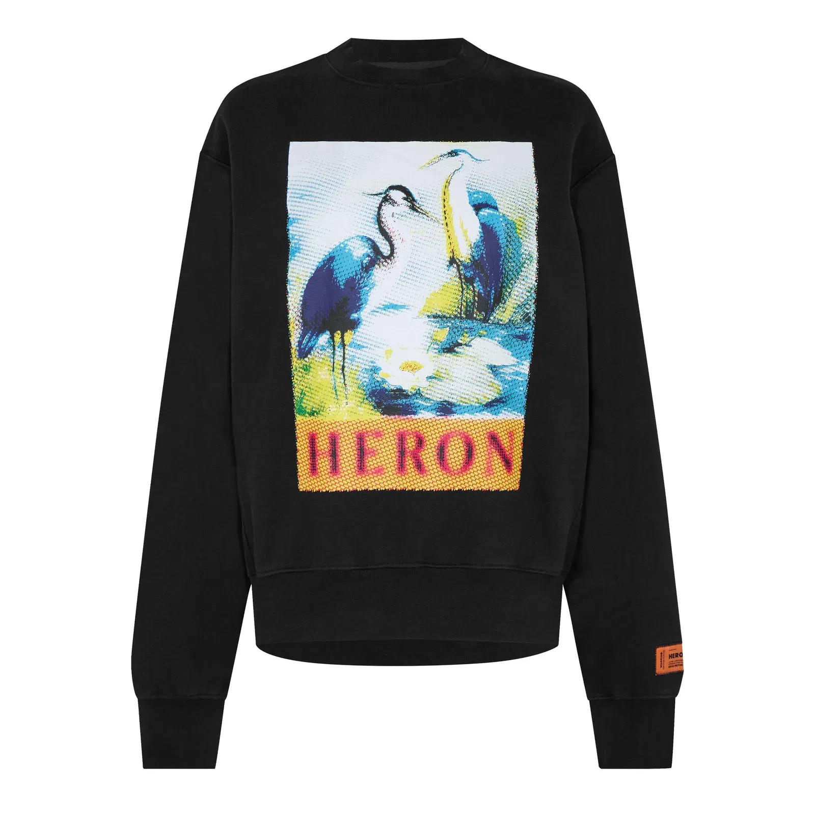 Halftone Graphic Crew Sweatshirt