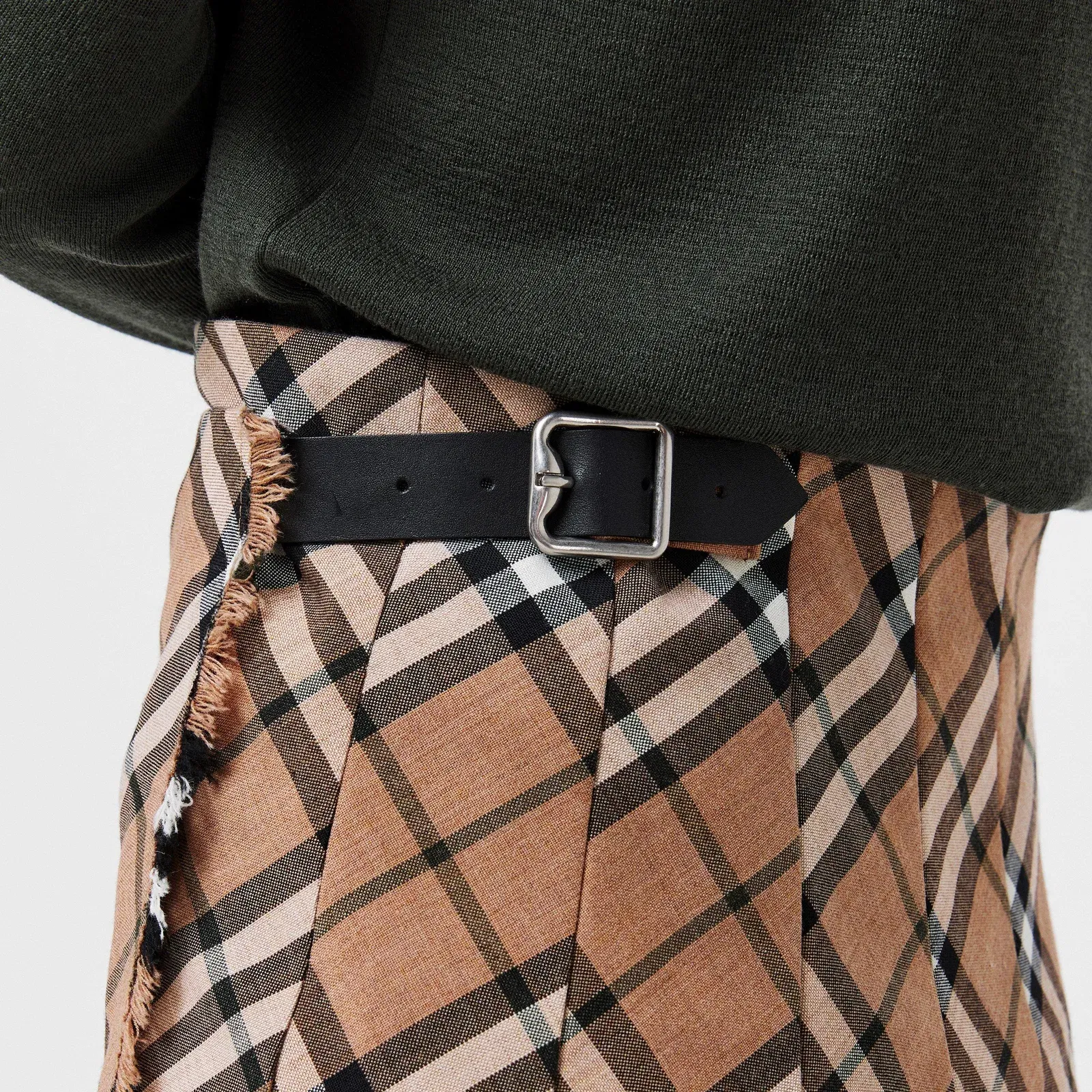 Check Wool Blend Mini Kilt