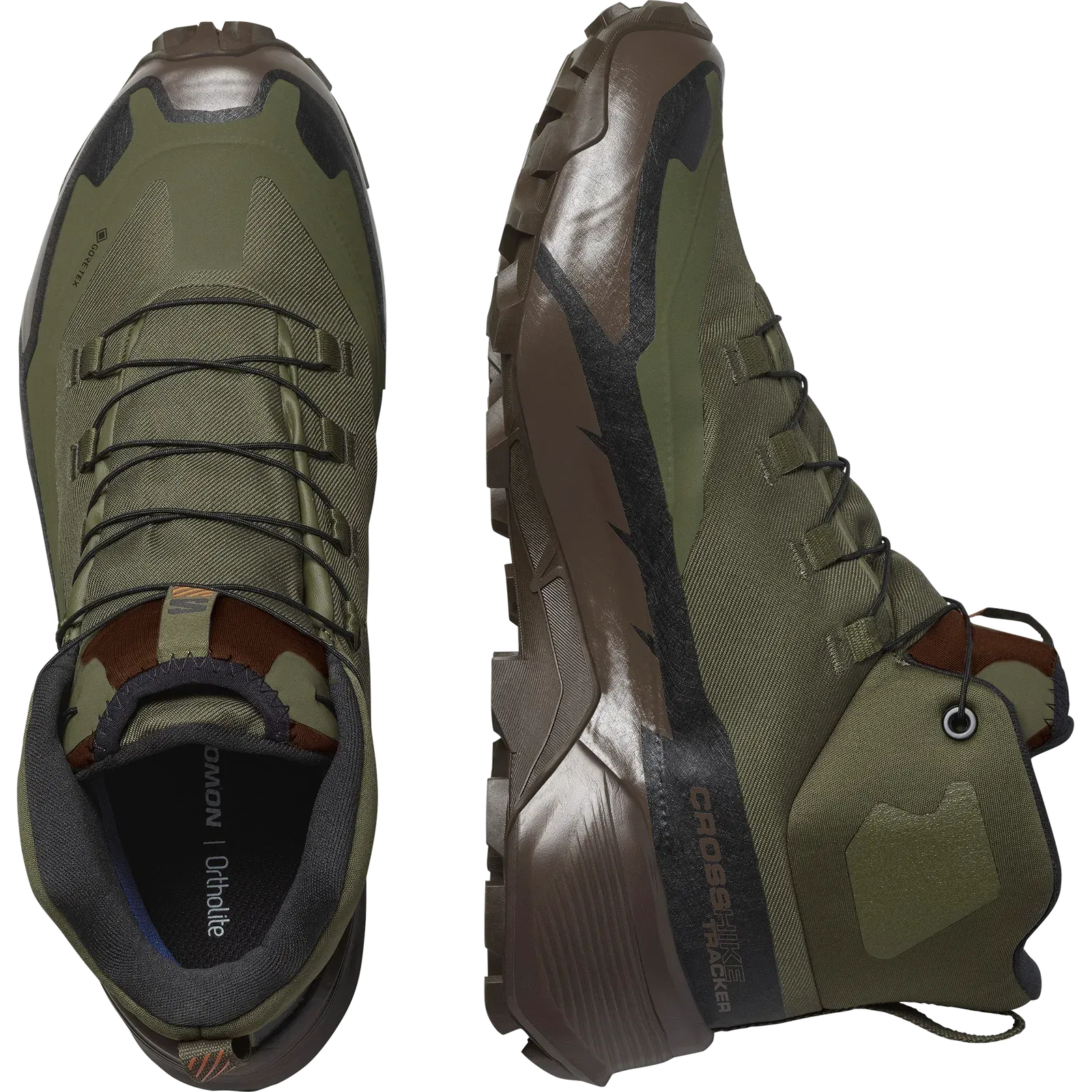 Salomon Cross Hike Tracker Gore-Tex Hiking & Backpacking Shoes Ranger Green
