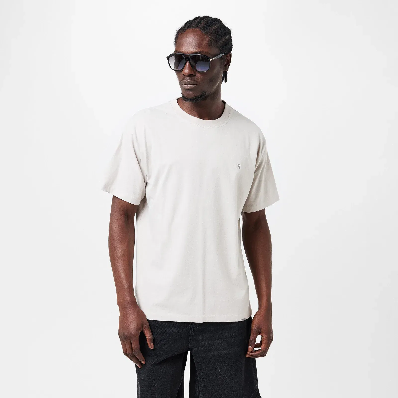Metal R Cotton Short Sleeve Oversized T-Shirt
