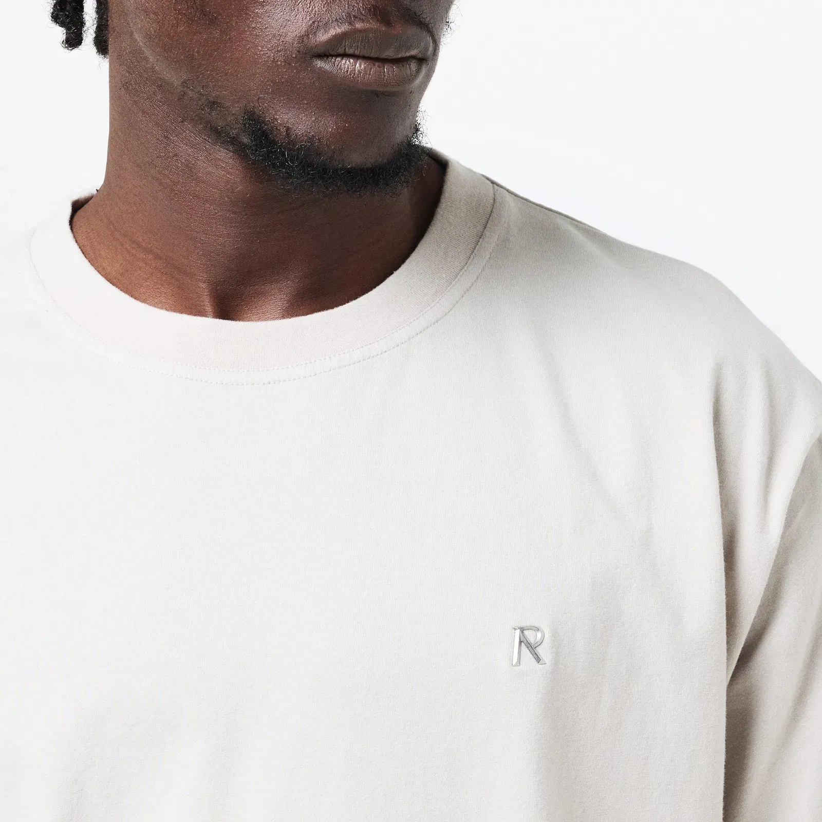 Metal R Cotton Short Sleeve Oversized T-Shirt