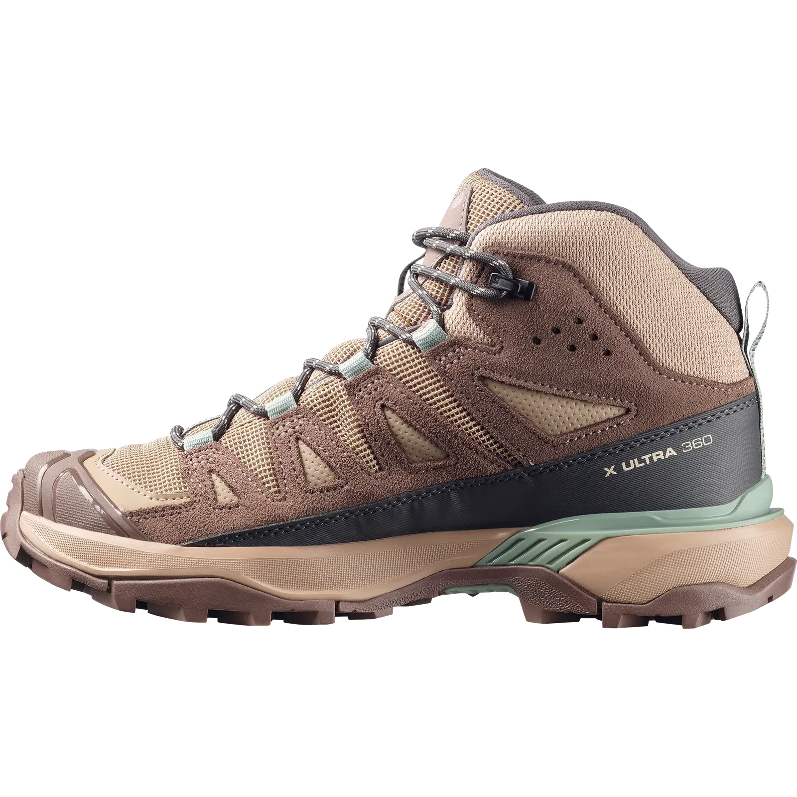 Salomon X Ultra 360 Leather Mid Gore-Tex Hiking & Backpacking Shoes Womens Desert Tan