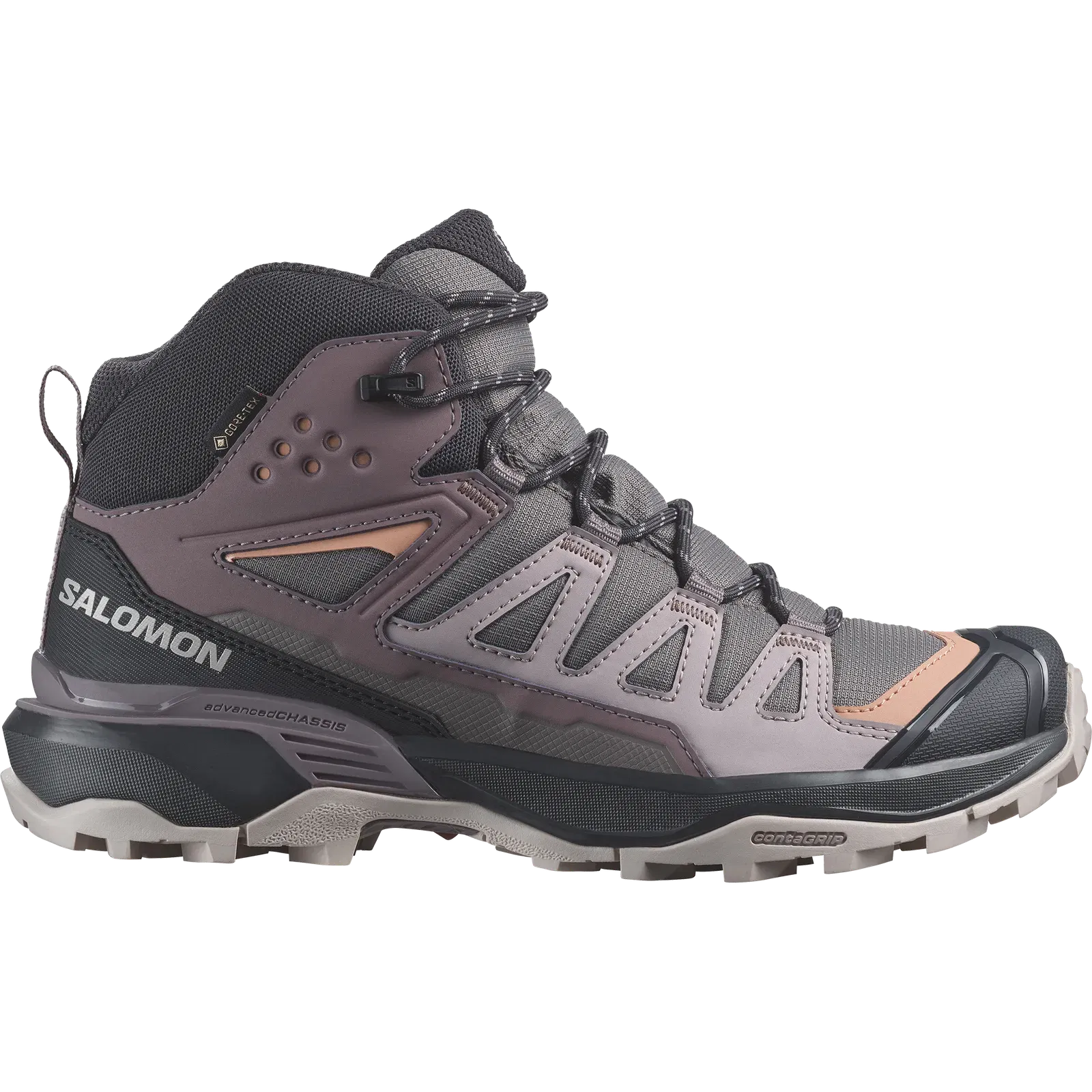 Salomon X Ultra 360 Mid Gore-Tex Hiking & Backpacking Shoes Womens Plum Kitten