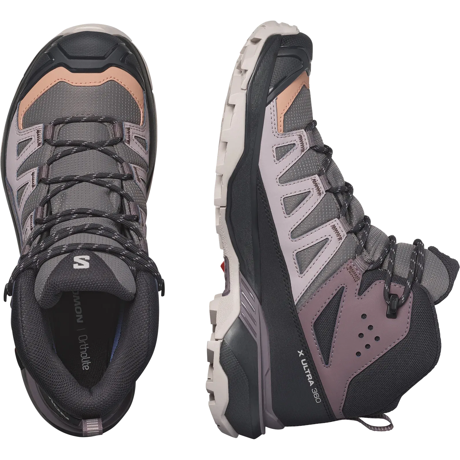 Salomon X Ultra 360 Mid Gore-Tex Hiking & Backpacking Shoes Womens Plum Kitten