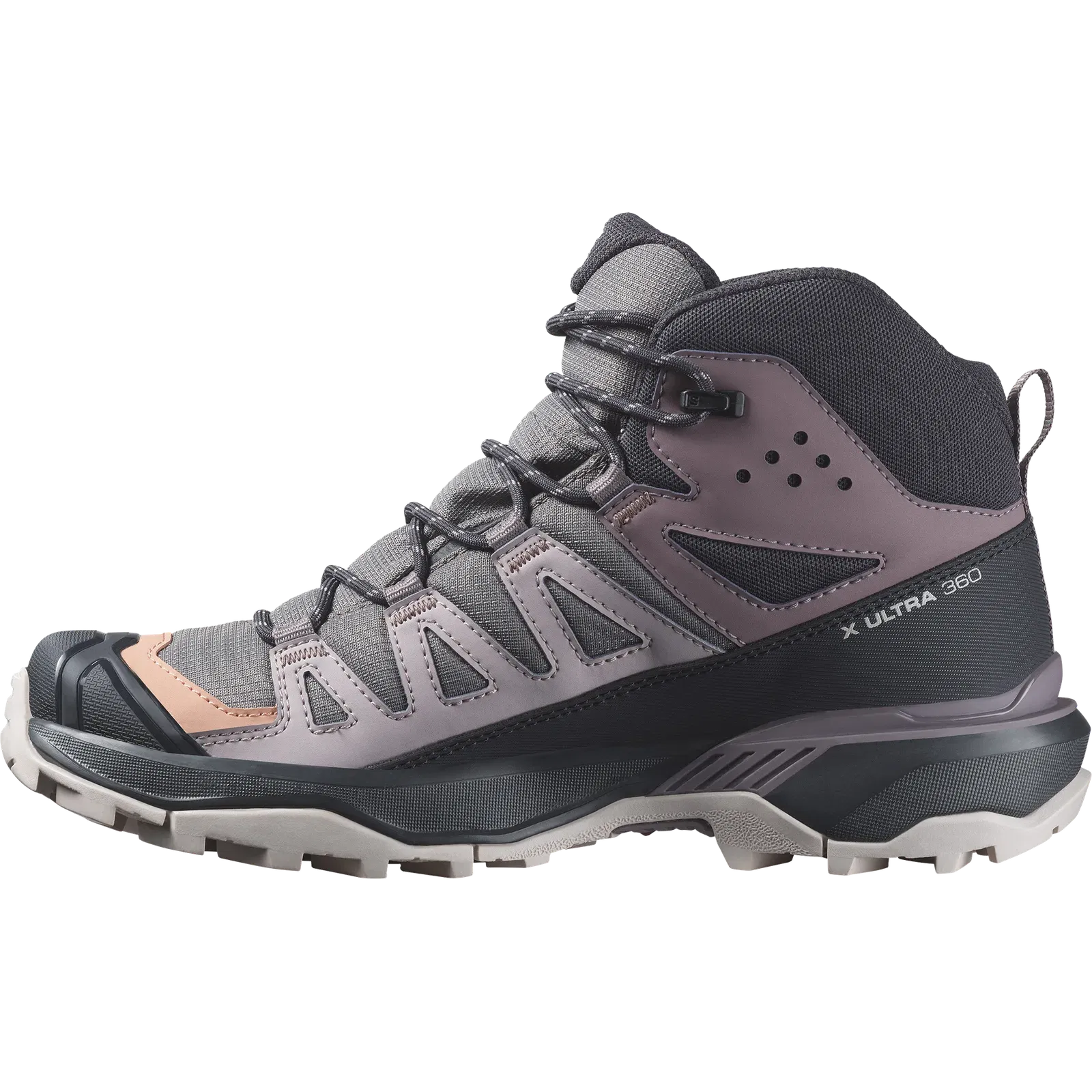 Salomon X Ultra 360 Mid Gore-Tex Hiking & Backpacking Shoes Womens Plum Kitten