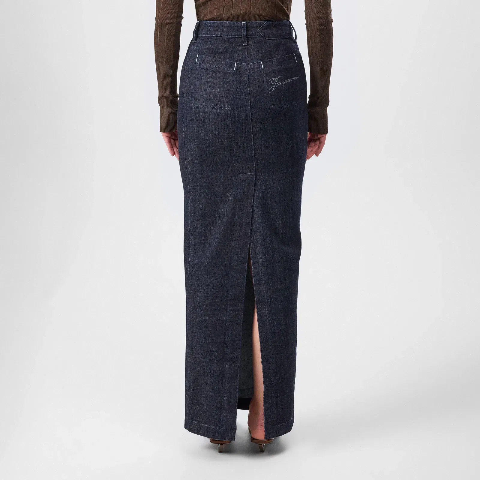 Denim Crayon Maxi Skirt