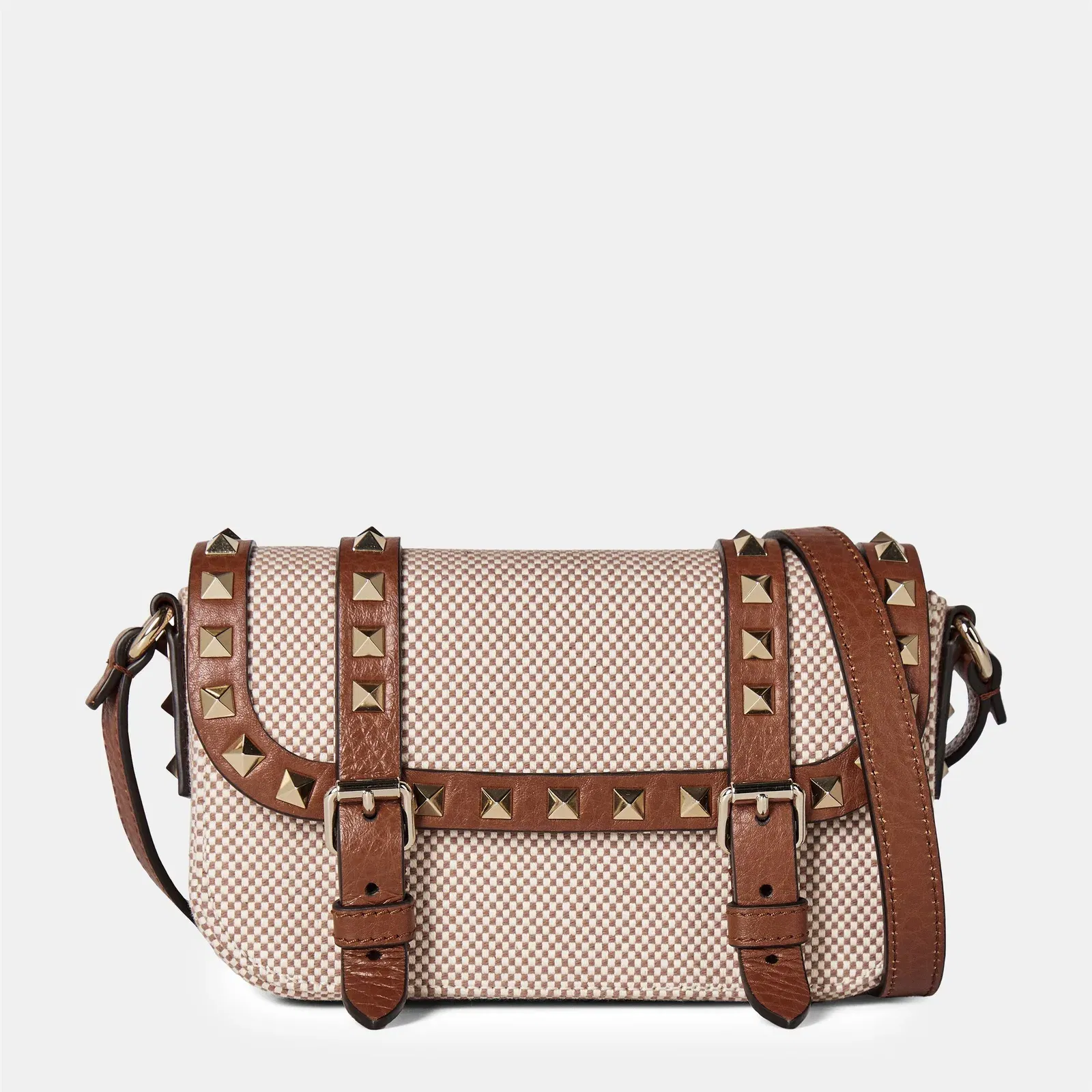 Rockstud Small Canvas Shoulder Bag