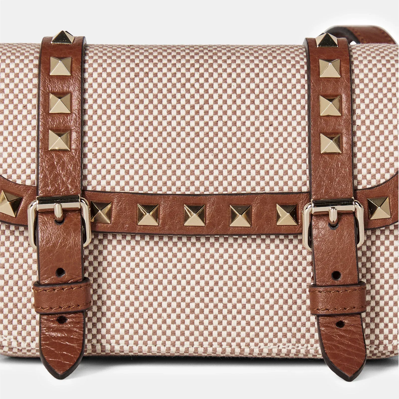 Rockstud Small Canvas Shoulder Bag