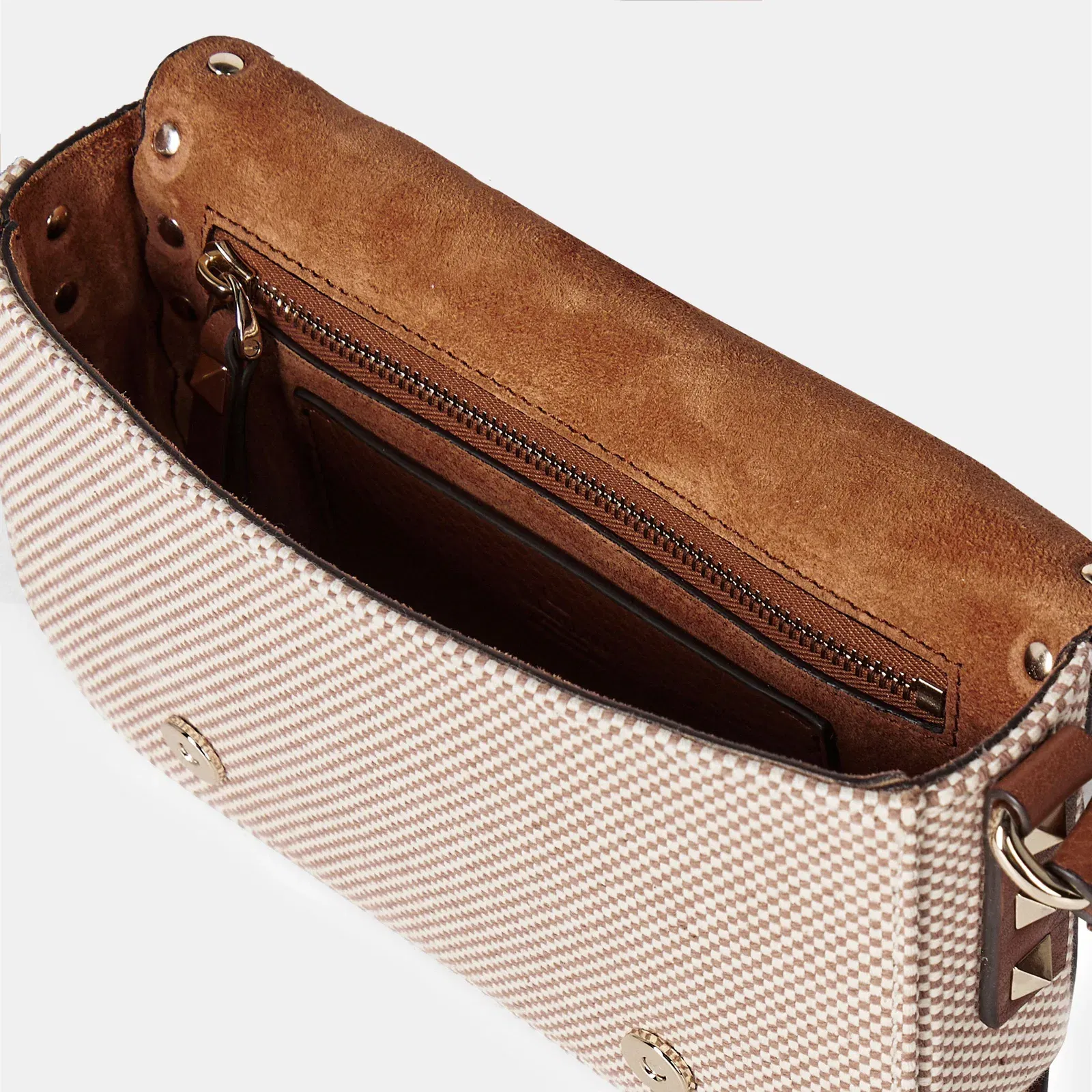 Rockstud Small Canvas Shoulder Bag