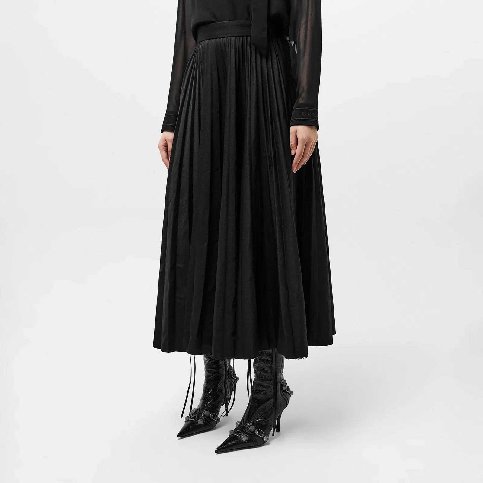 Creased Pleated Skirt