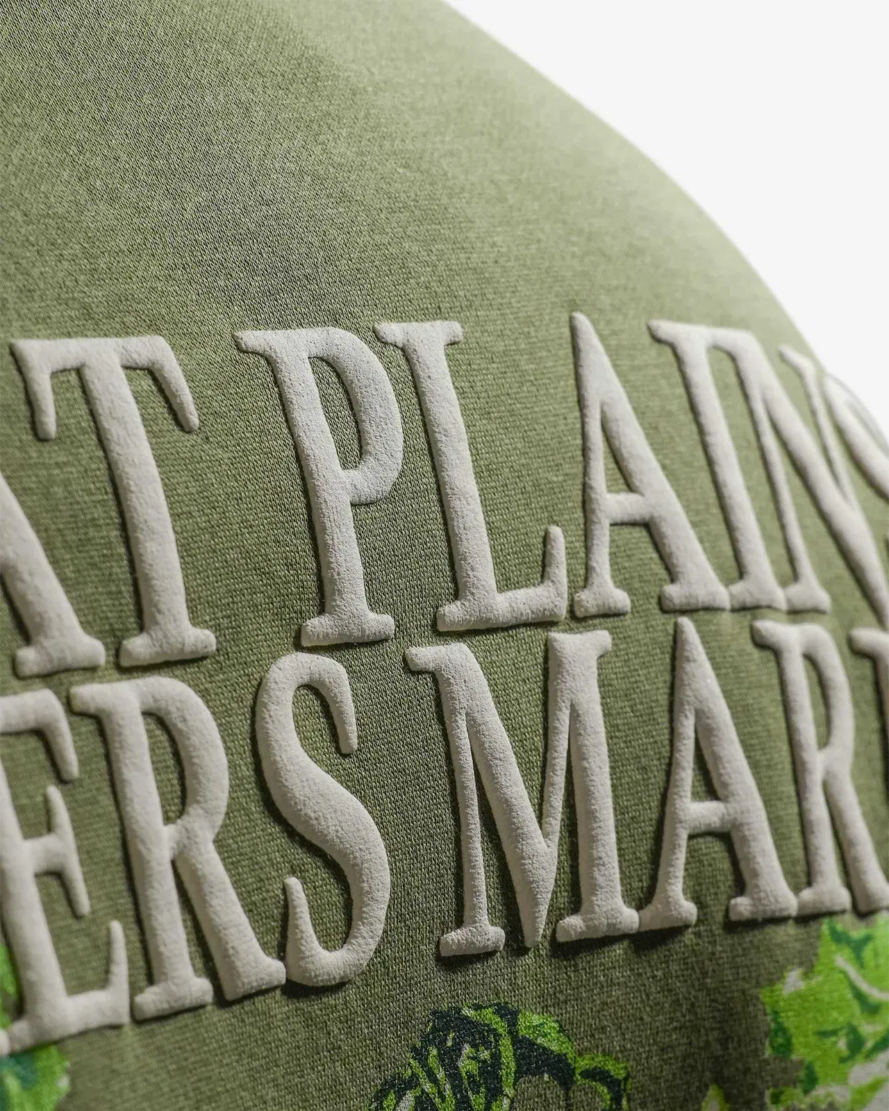 Farmer's Market - Olive Oversized Printed Sweatshirt