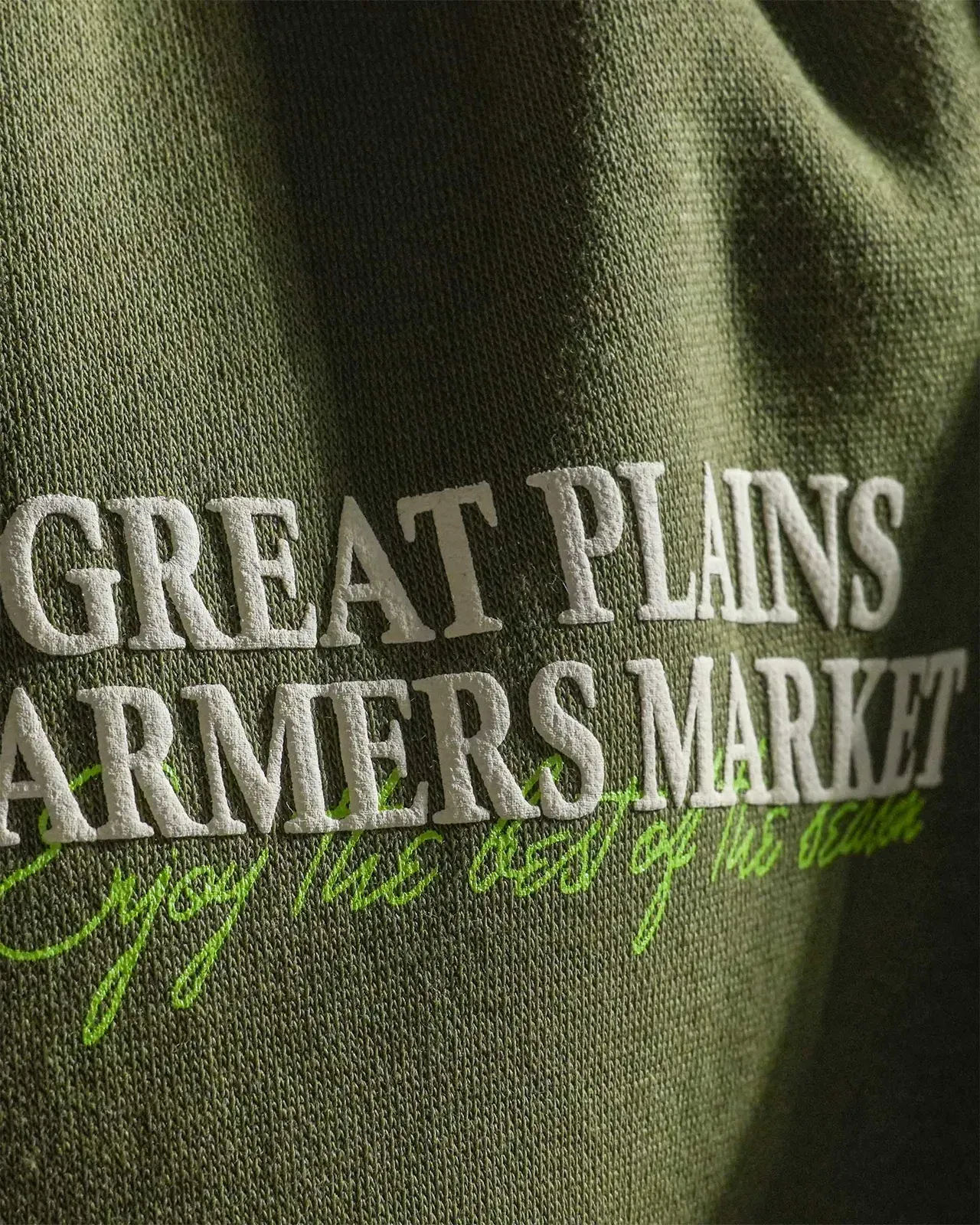 Farmer's Market - Olive Oversized Printed Sweatshirt