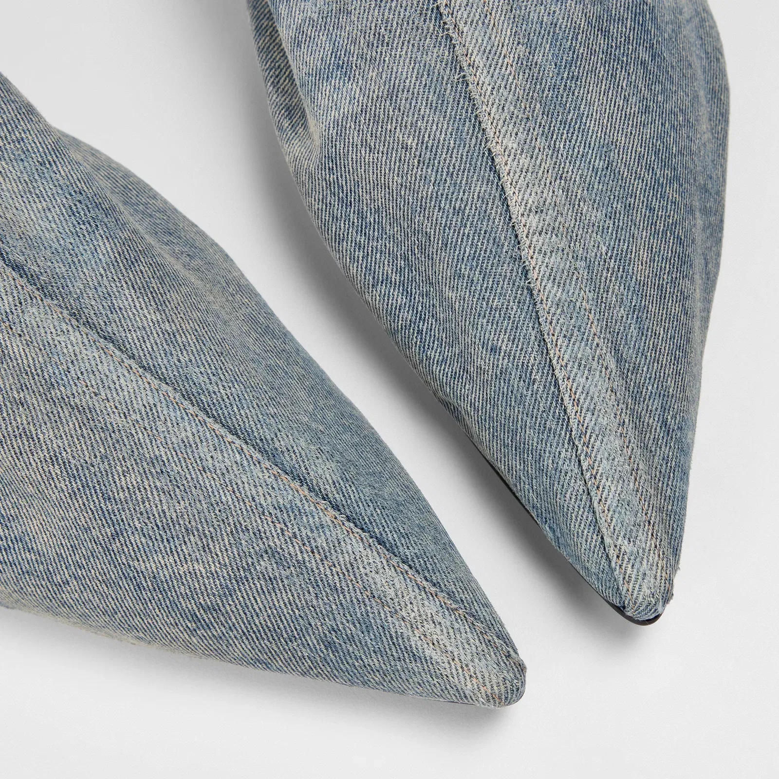Pointed Denim Mules