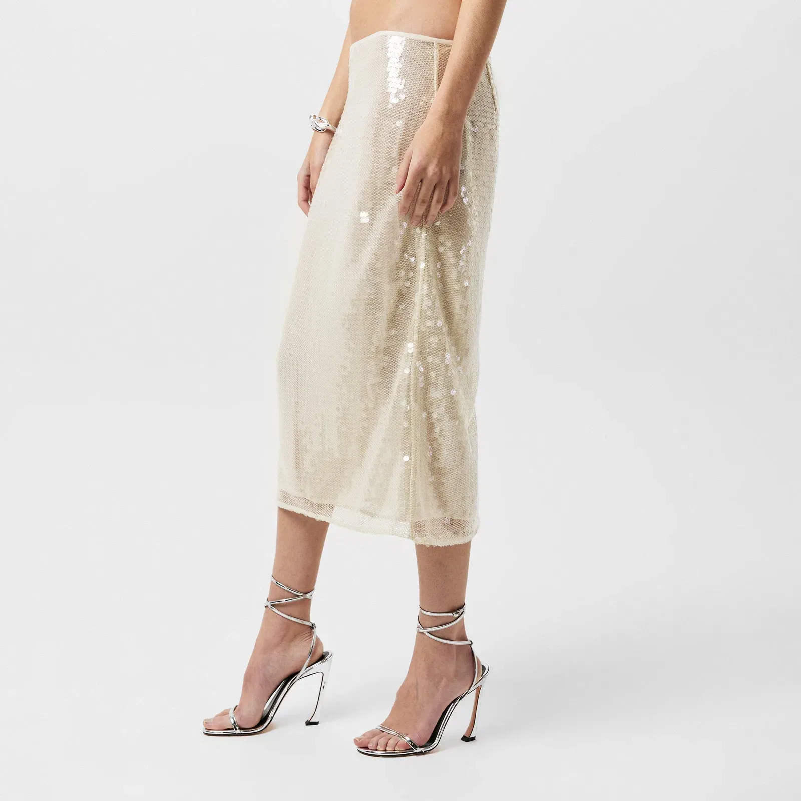 Sequinned Midi Skirt