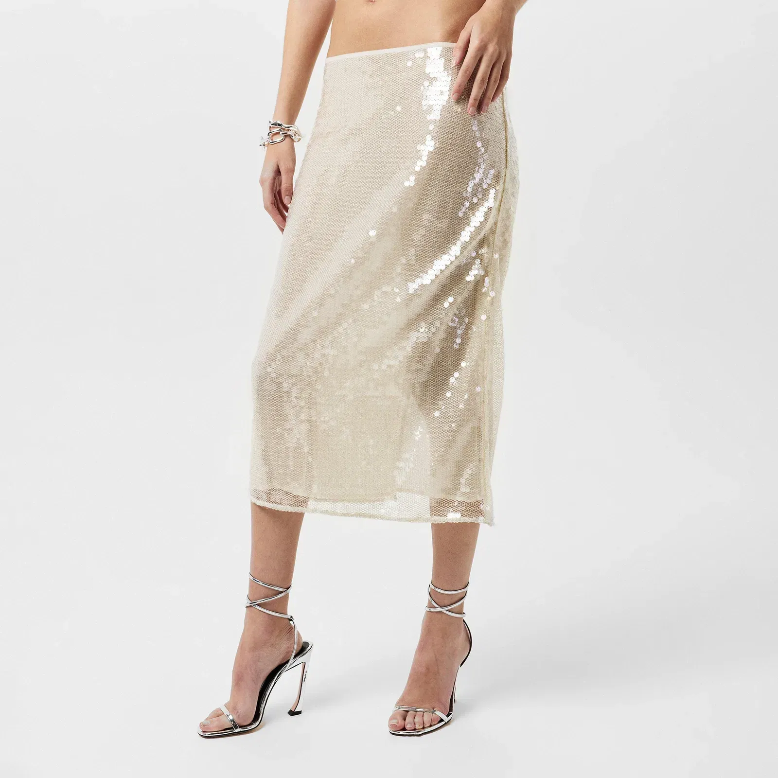 Sequinned Midi Skirt