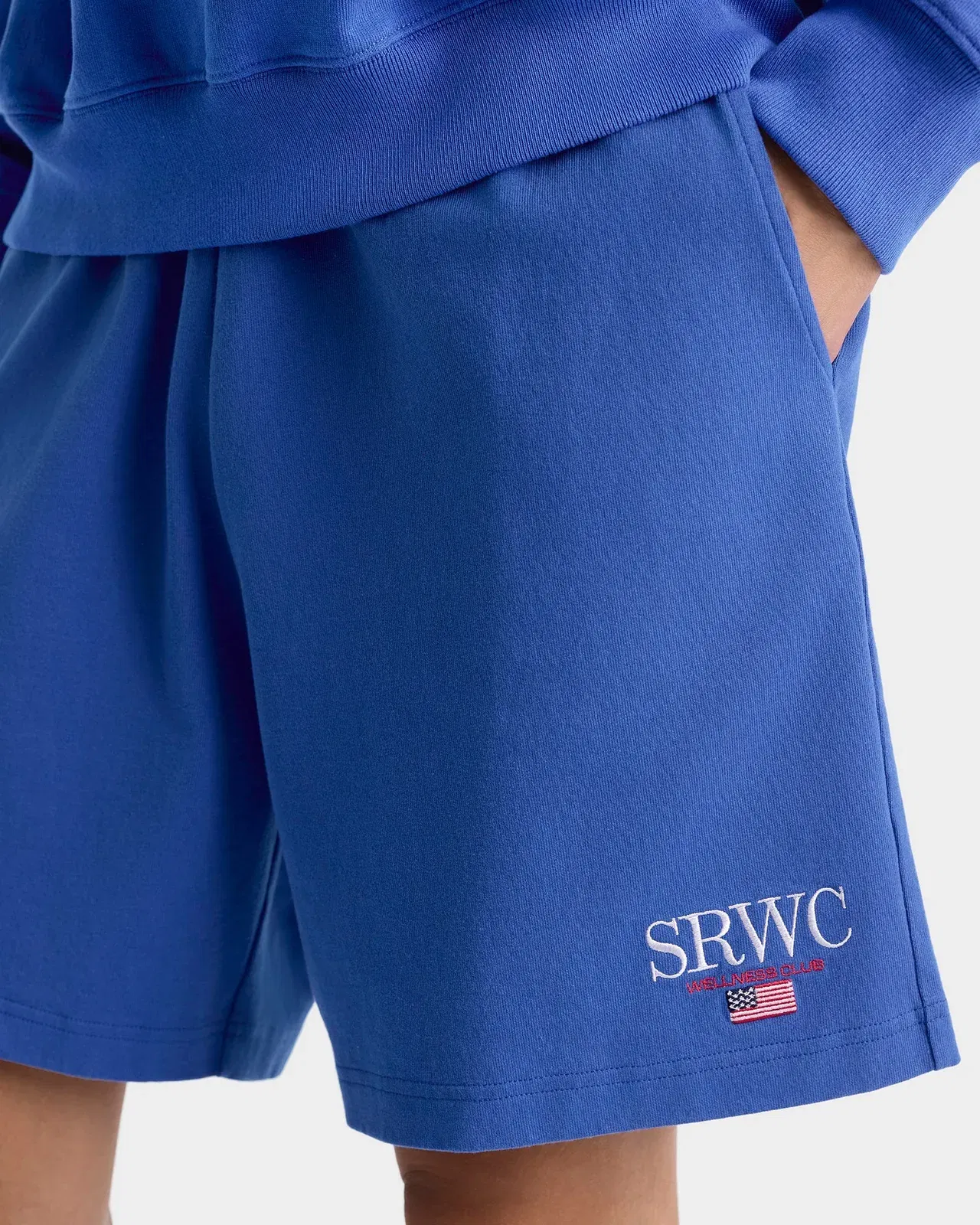 Nautical Embroidered Gym Short - Team Blue/White