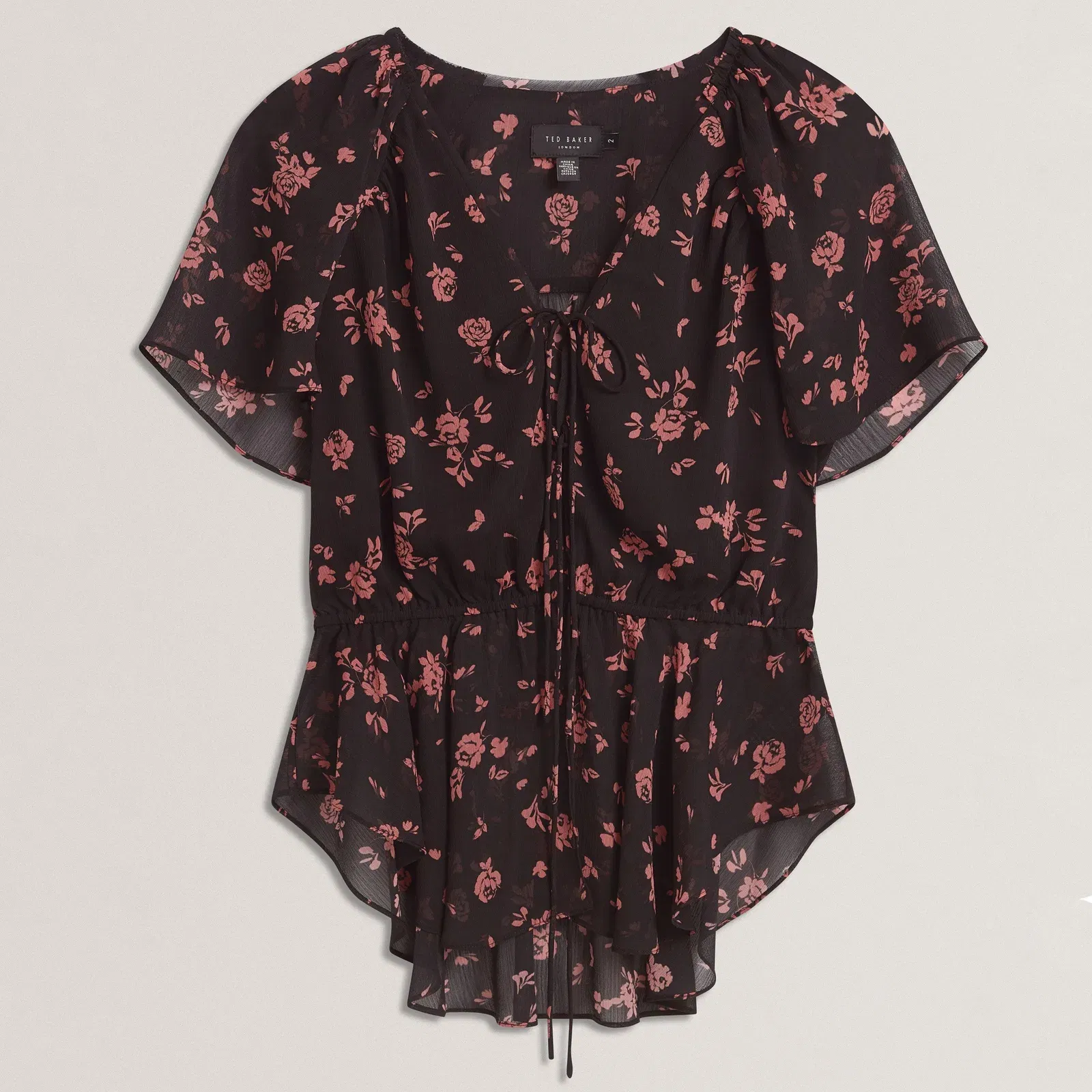 Ted Baker Soft Woven Peplum Top