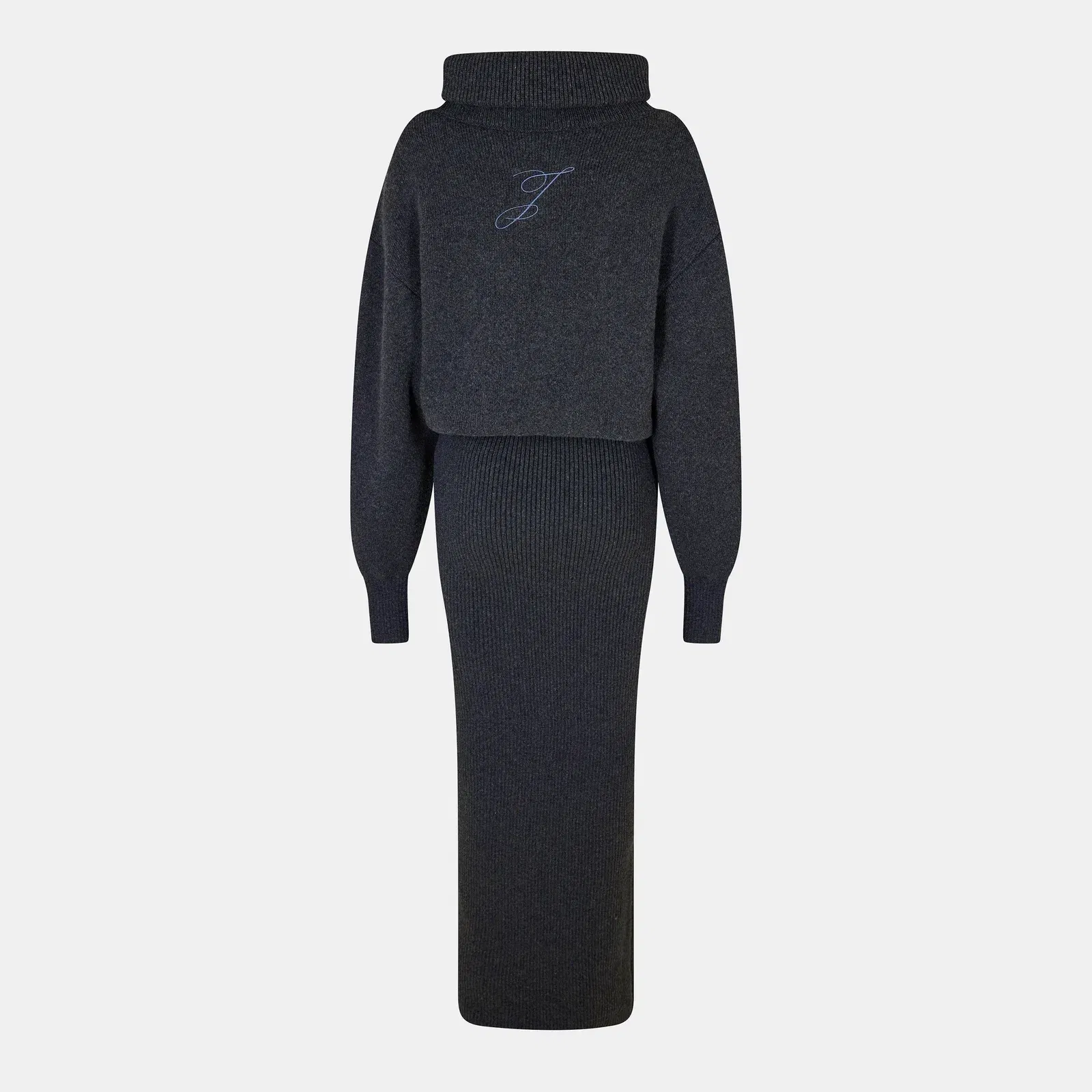 Jacquard Knitted Maxi Jumper Dress