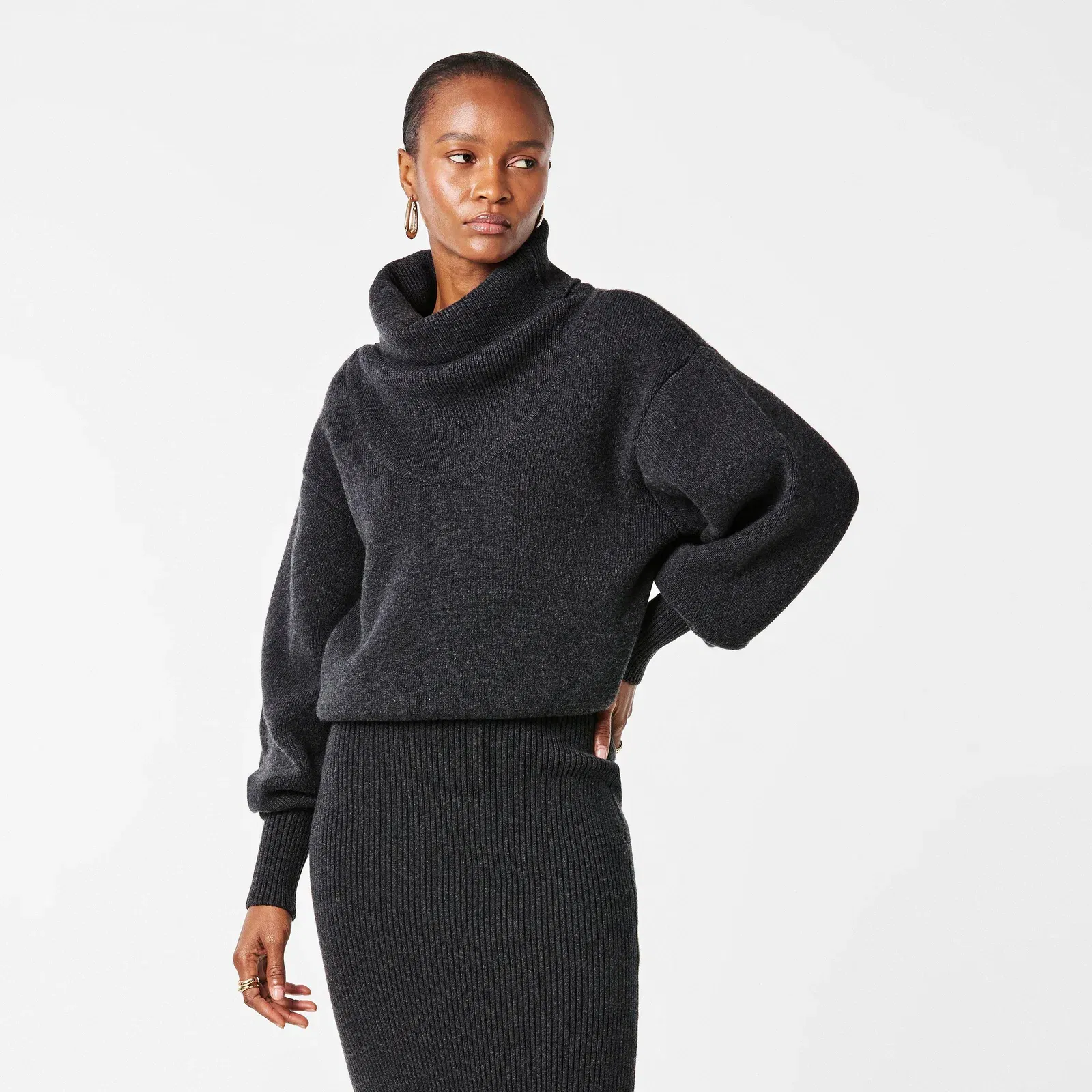 Jacquard Knitted Maxi Jumper Dress