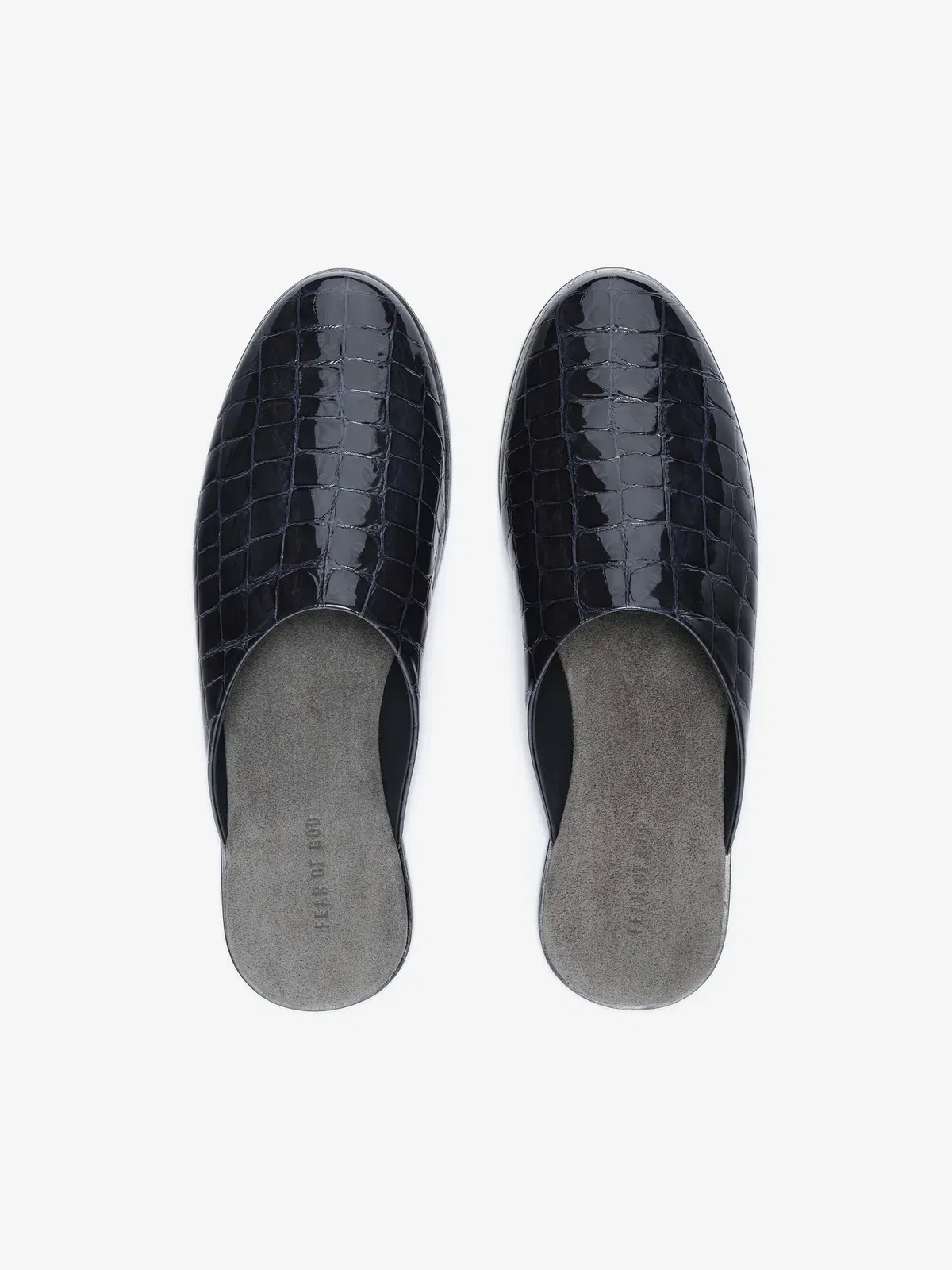 Essentials Croc Printed Slippers Midnight Blue