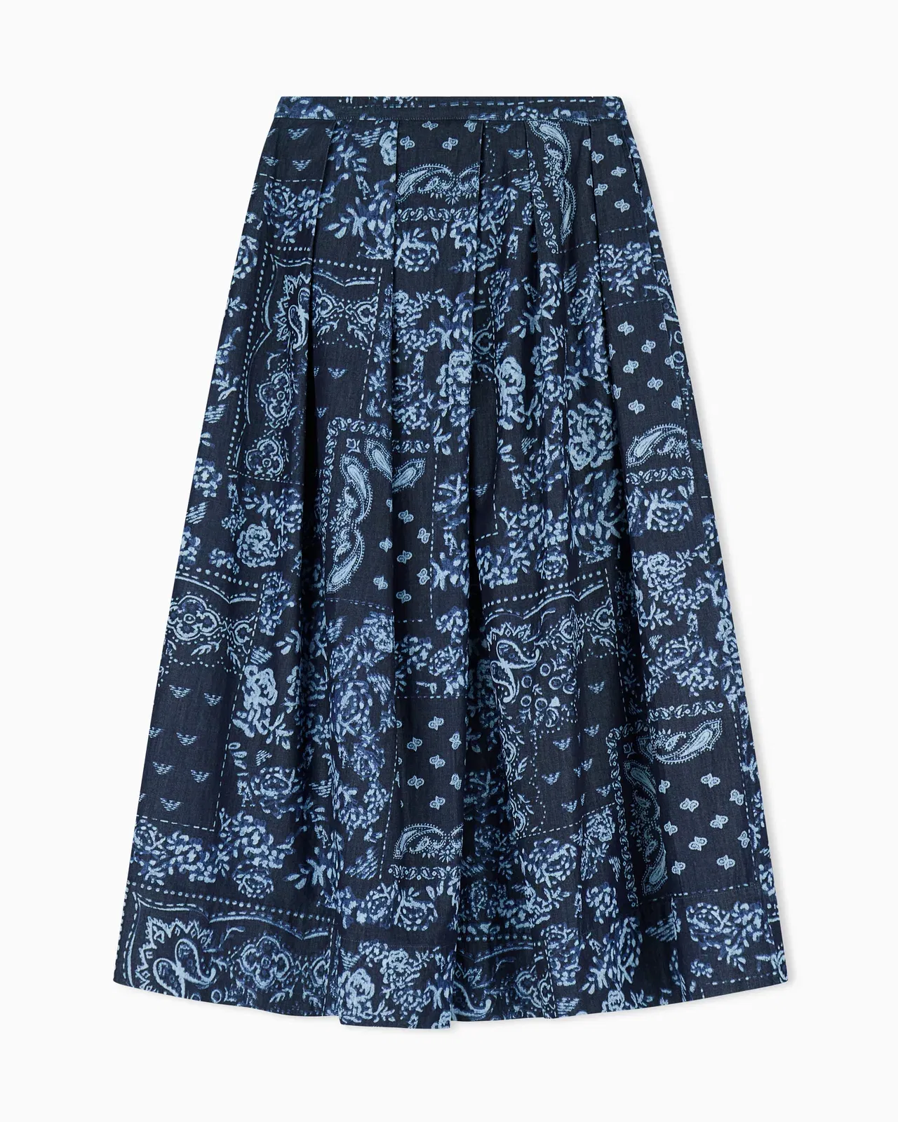 Emporio Armani Bandana print chambray skirt