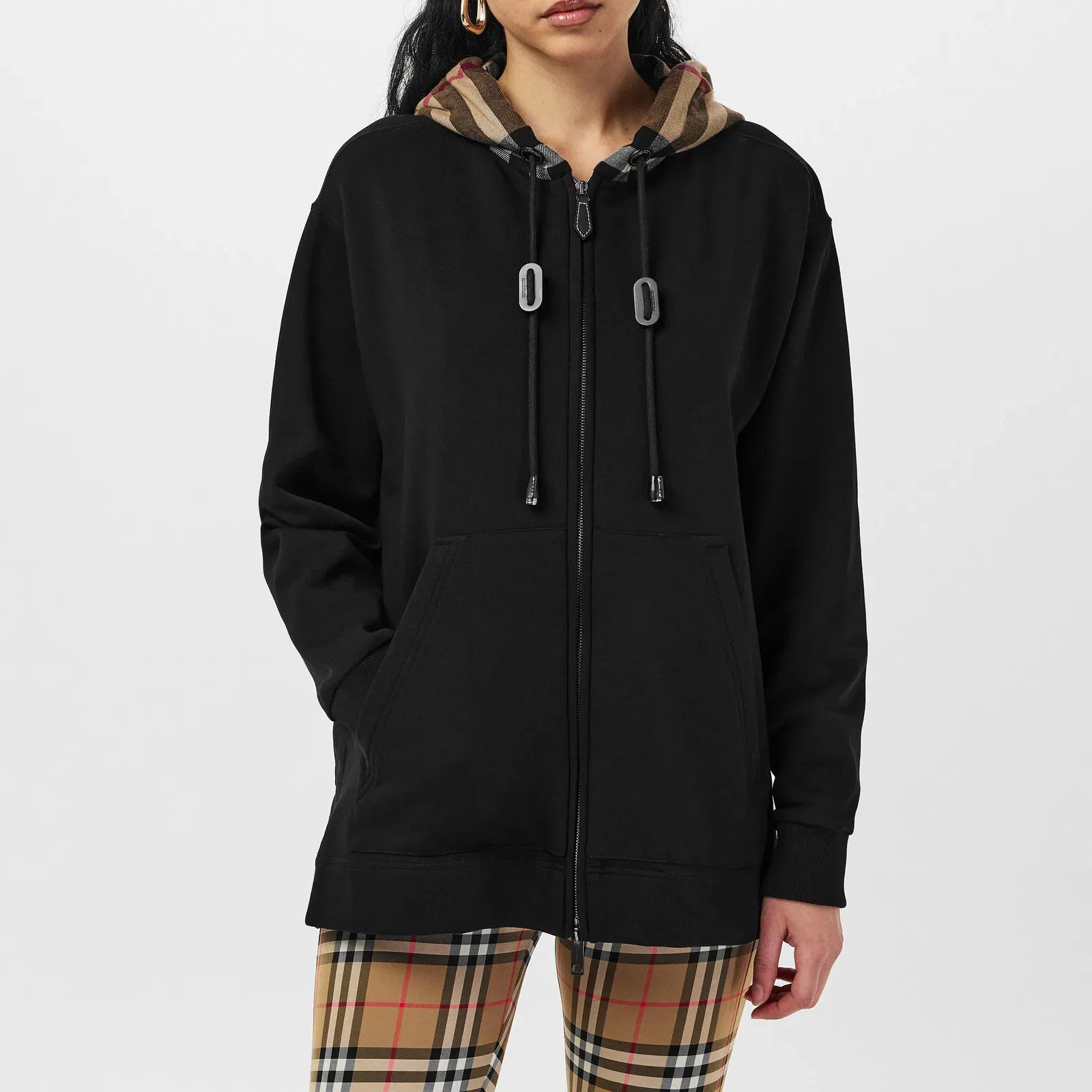 Cotton Melodie Check Oth Hoodie