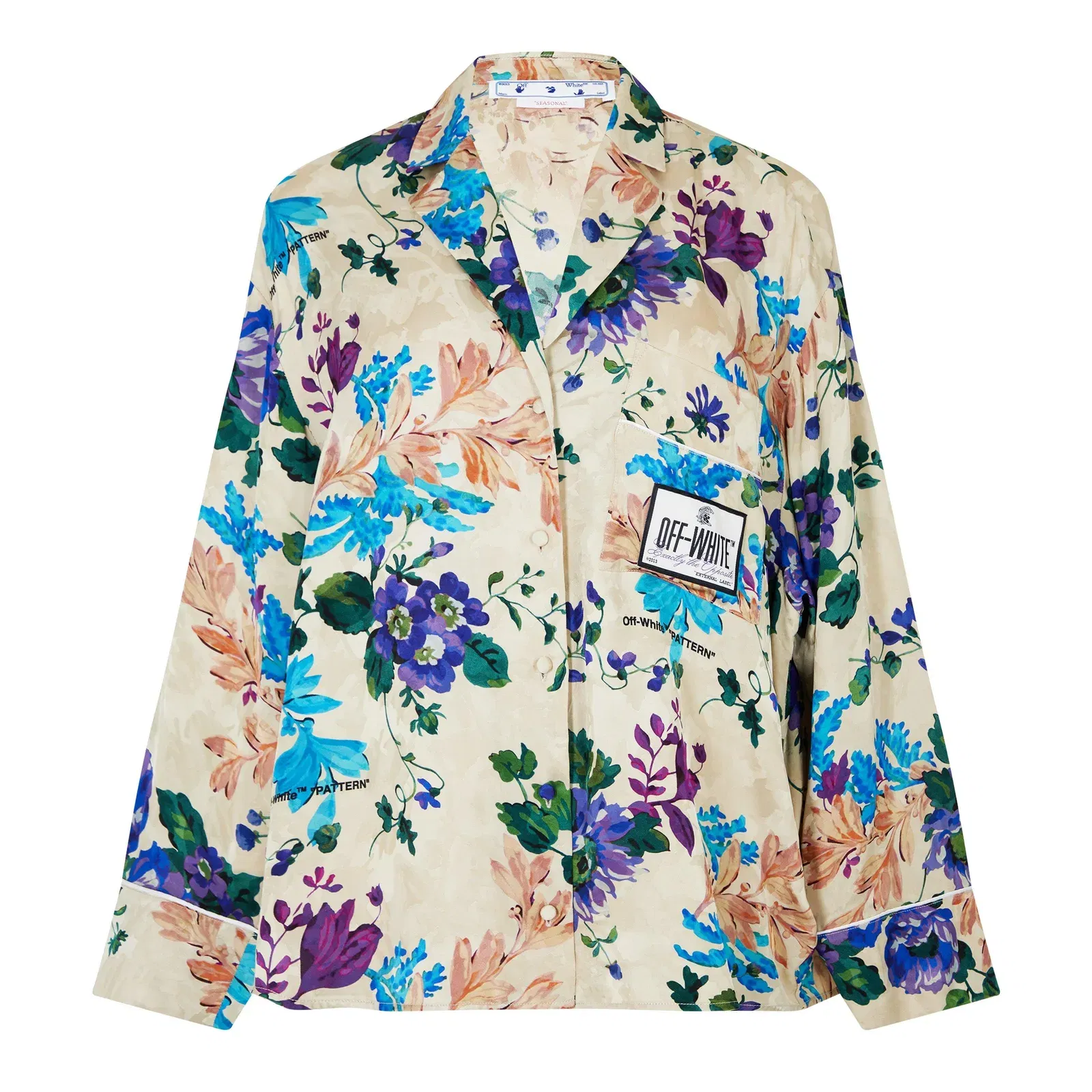 Pyjama Floral Viscose Long Sleeve Shirt