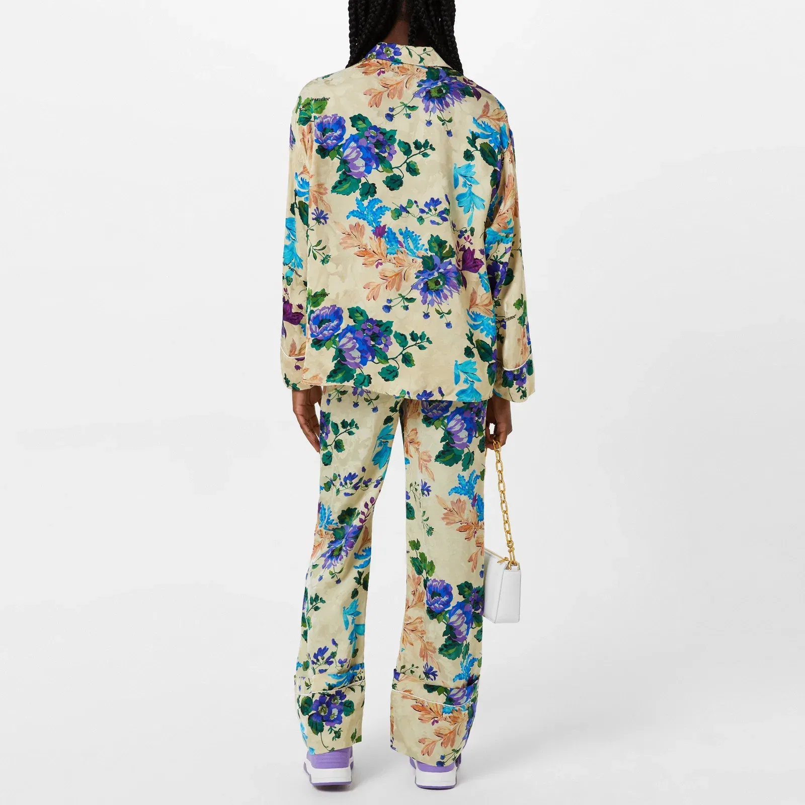Pyjama Floral Viscose Long Sleeve Shirt