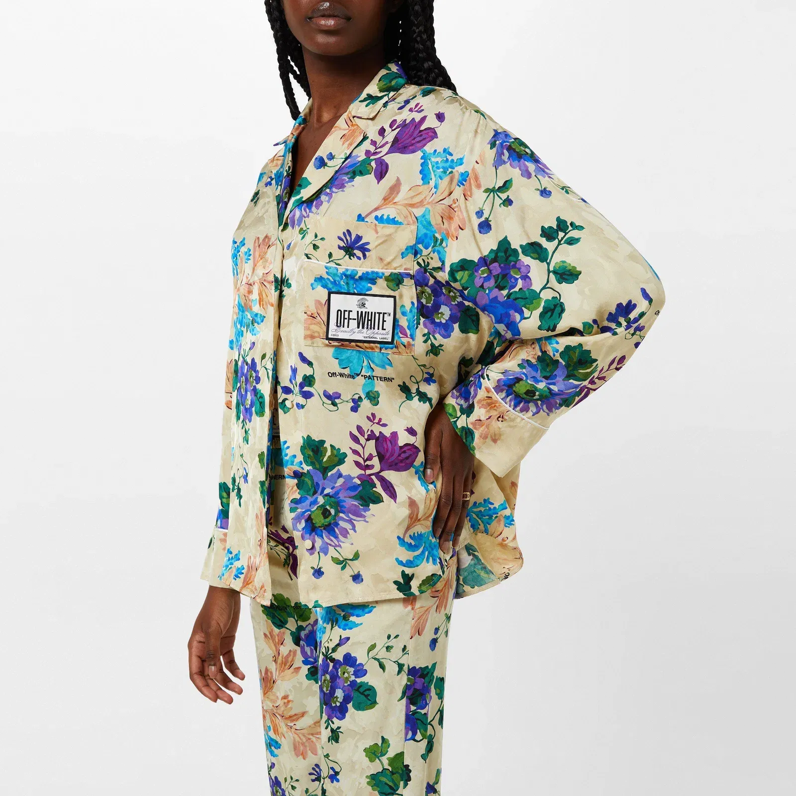 Pyjama Floral Viscose Long Sleeve Shirt