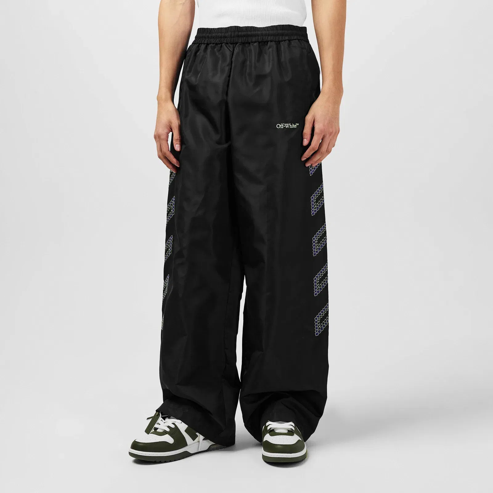 Open Hem Woven Tracksuit Joggers