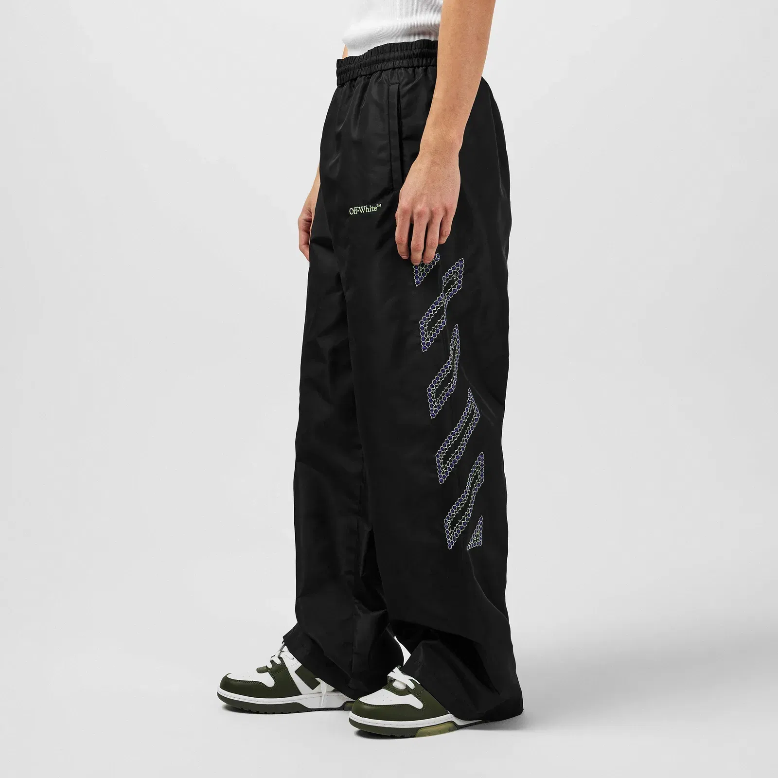 Open Hem Woven Tracksuit Joggers
