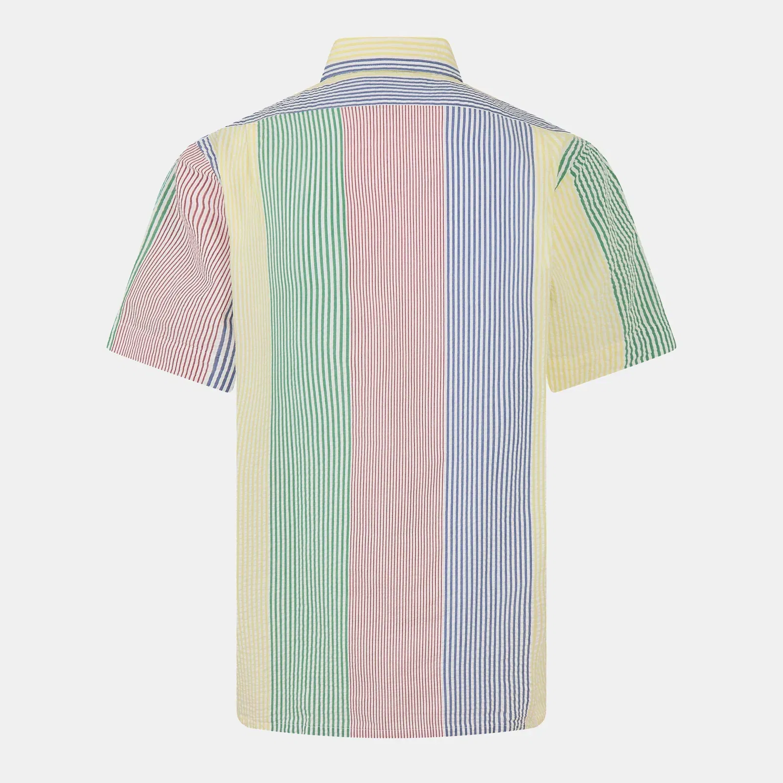 Fun Seersucker Short-Sleeve Patterned Shirt