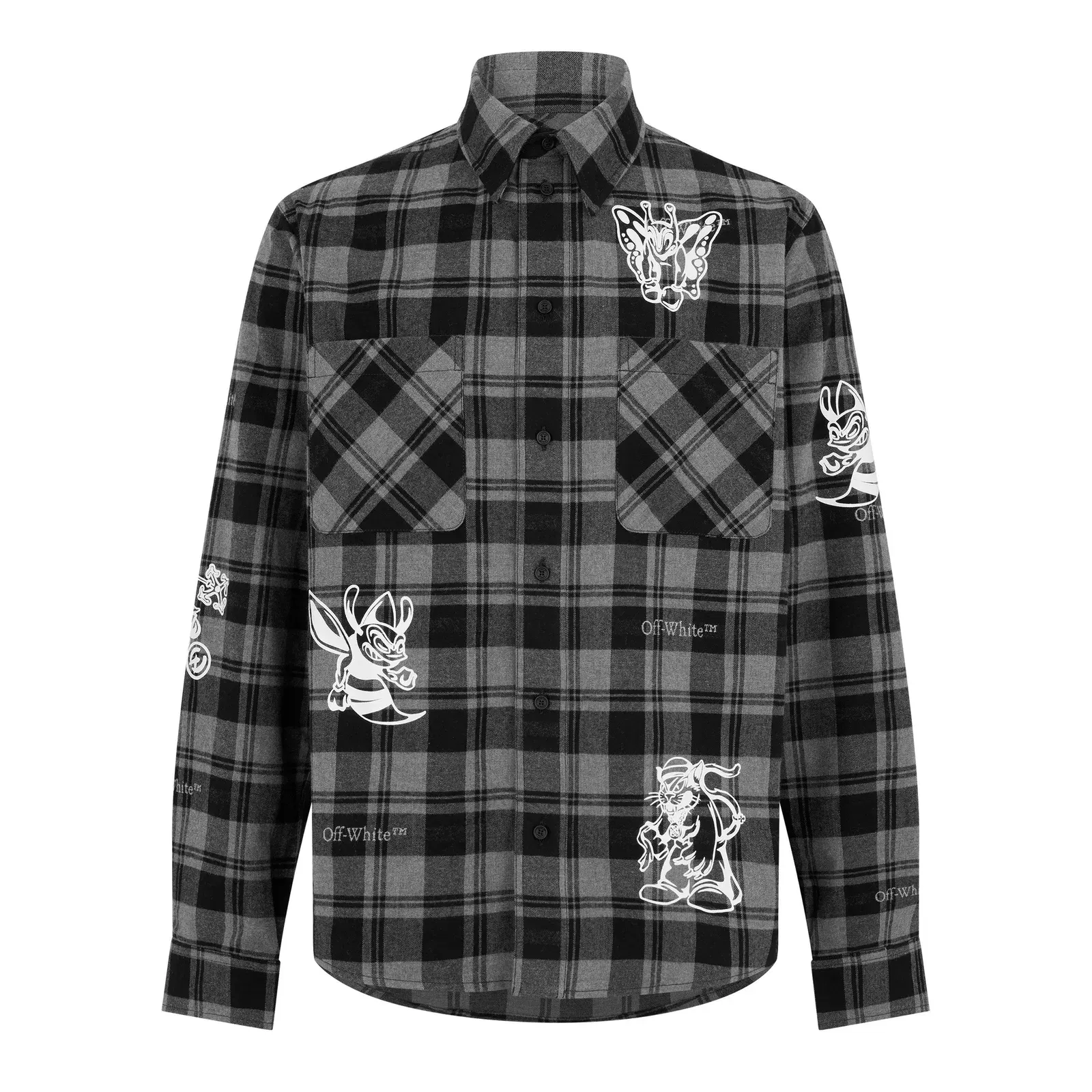 Character Check Cotton Long Sleeve Flannel Overshirt
