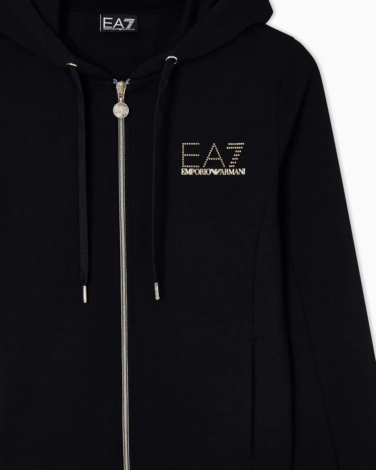 EA7 Viscose suit with a zip-up hoodie and micro-studs Tracksuit