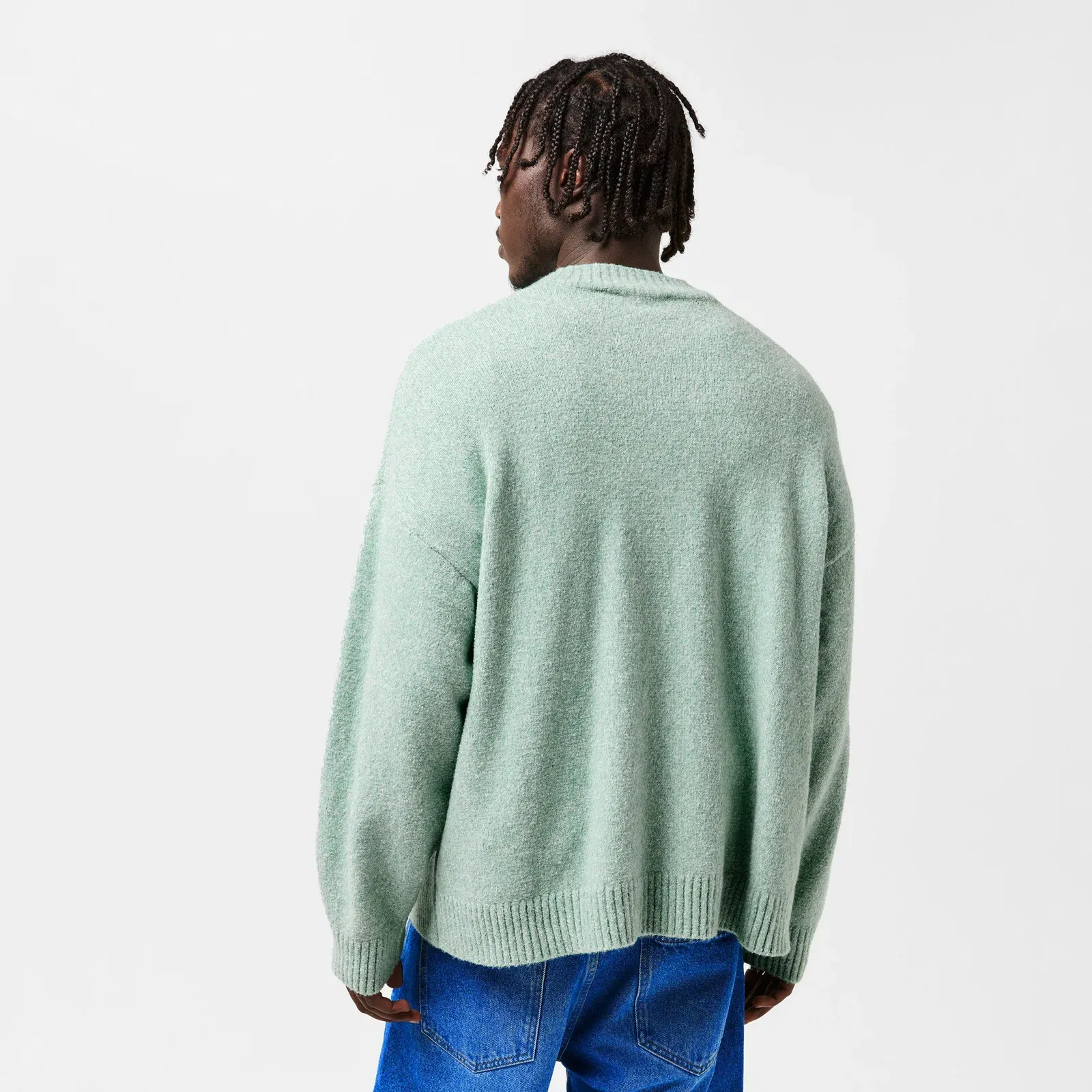 Crew-Neck Ribbed Crew Sweatshirt
