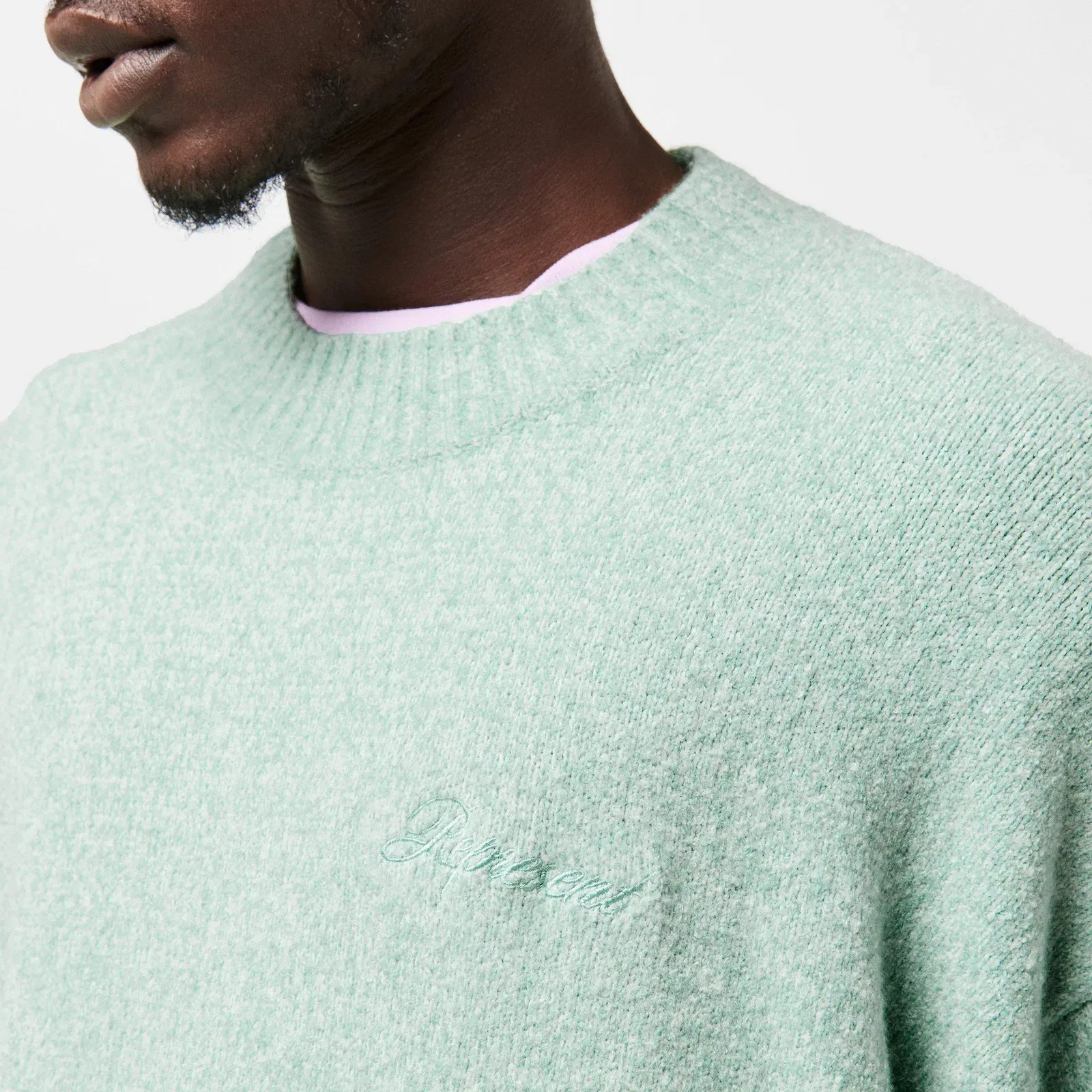 Crew-Neck Ribbed Crew Sweatshirt