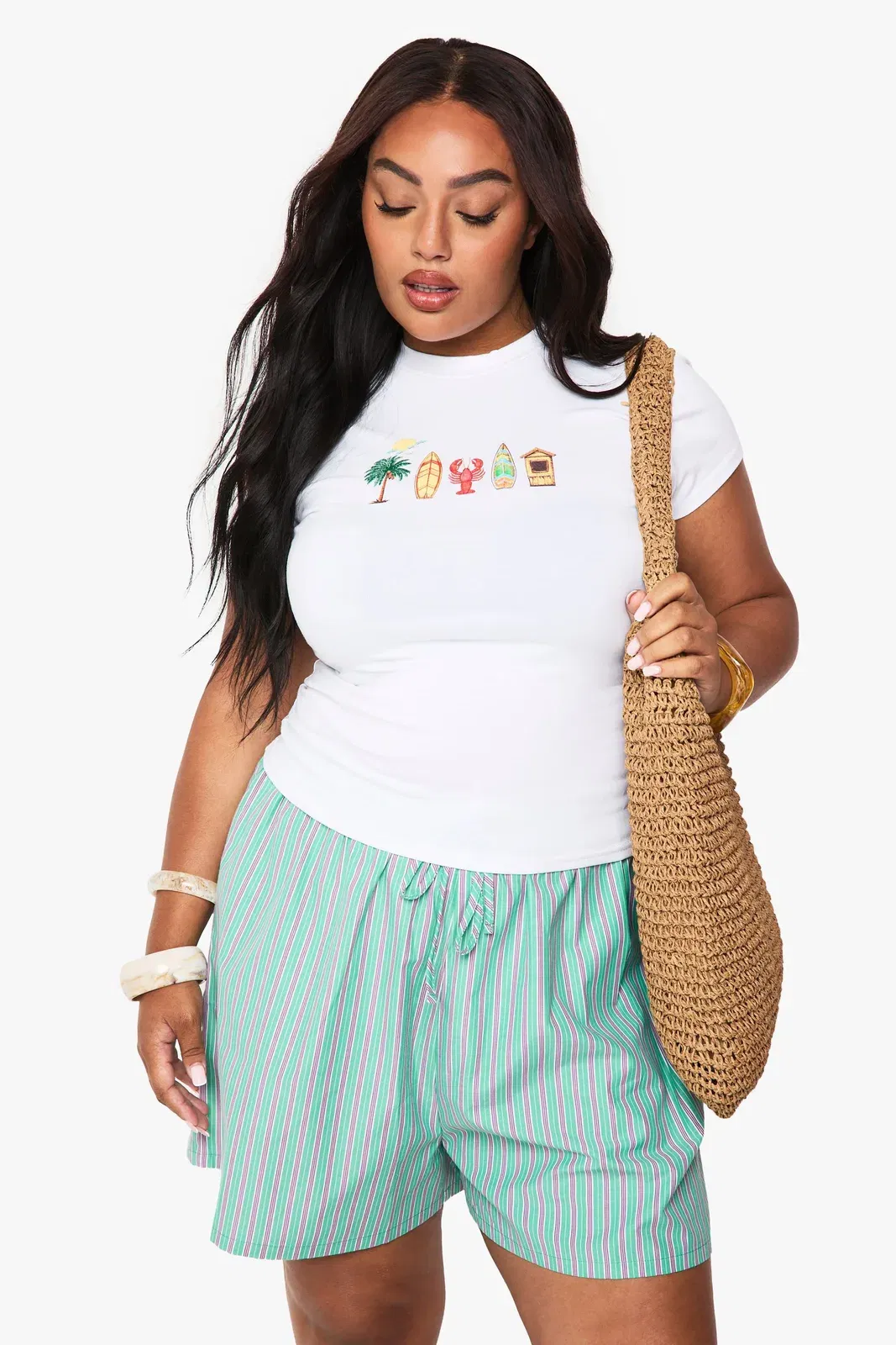 Plus Beach Fitted T-Shirt