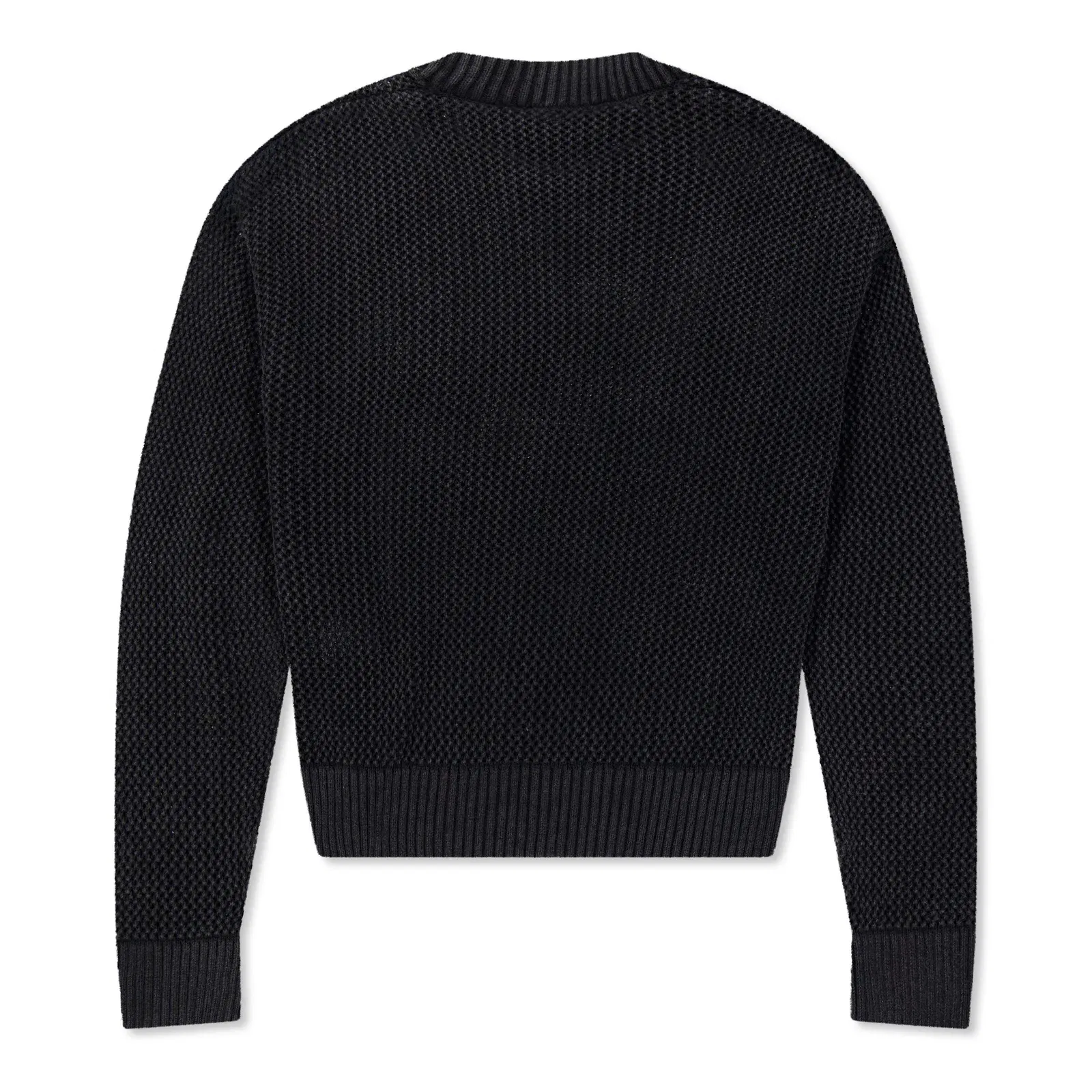 Open Gauge Knitted Lightweight Crew Neck Jumper