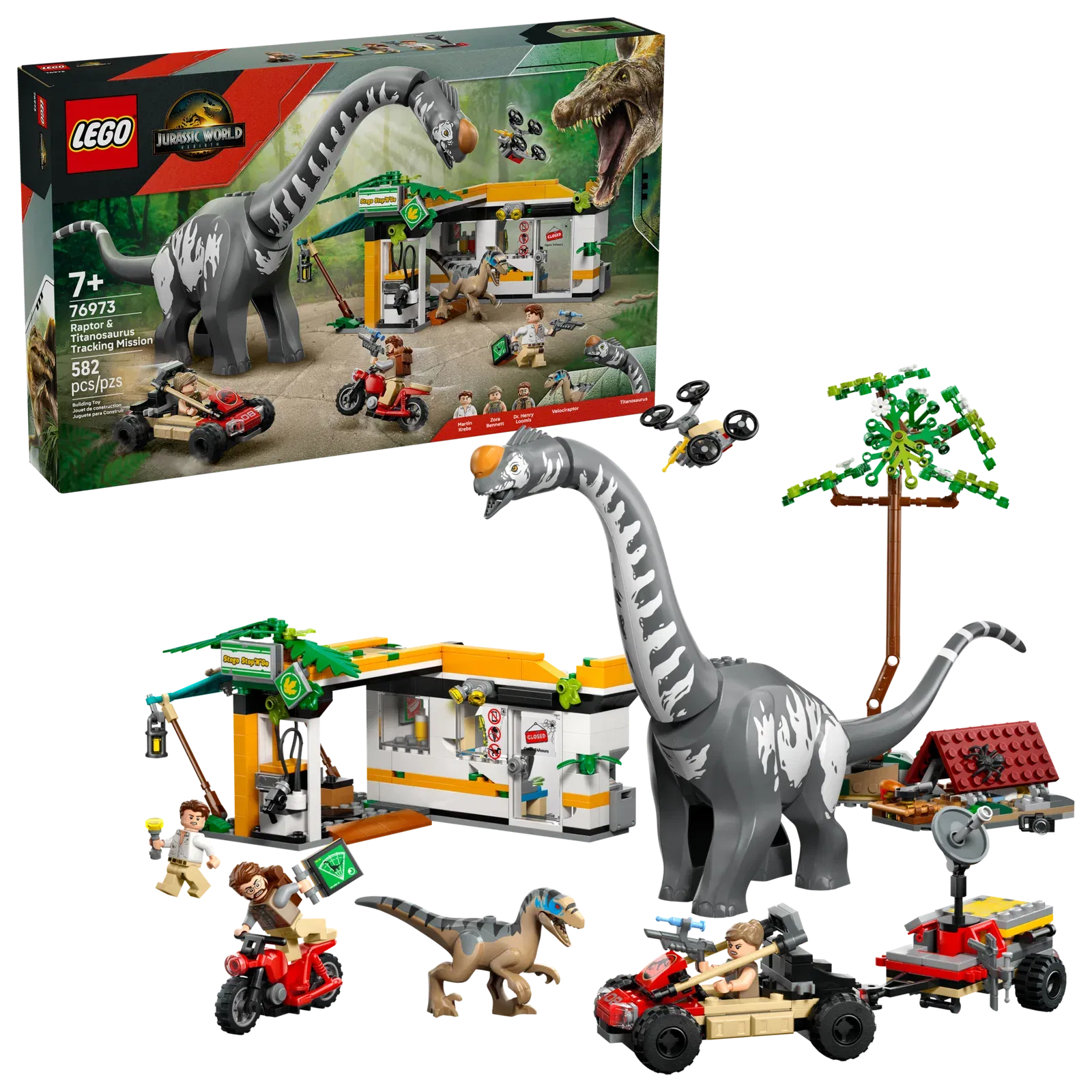Lego Raptor Titanosaurus Tracking Mission