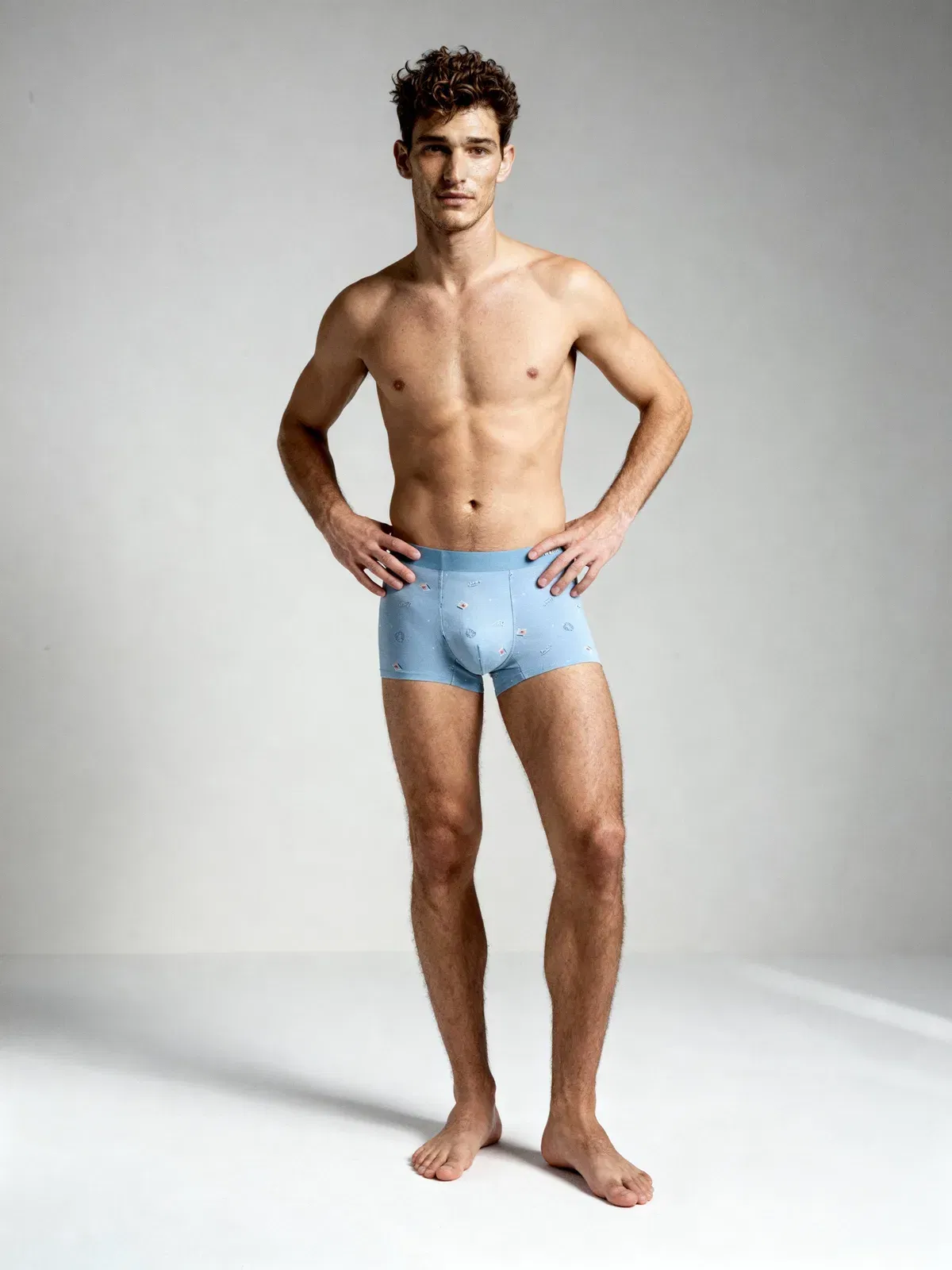 Men V Walk Match Stick printed Luxury Elastic Trunk by Manaca
