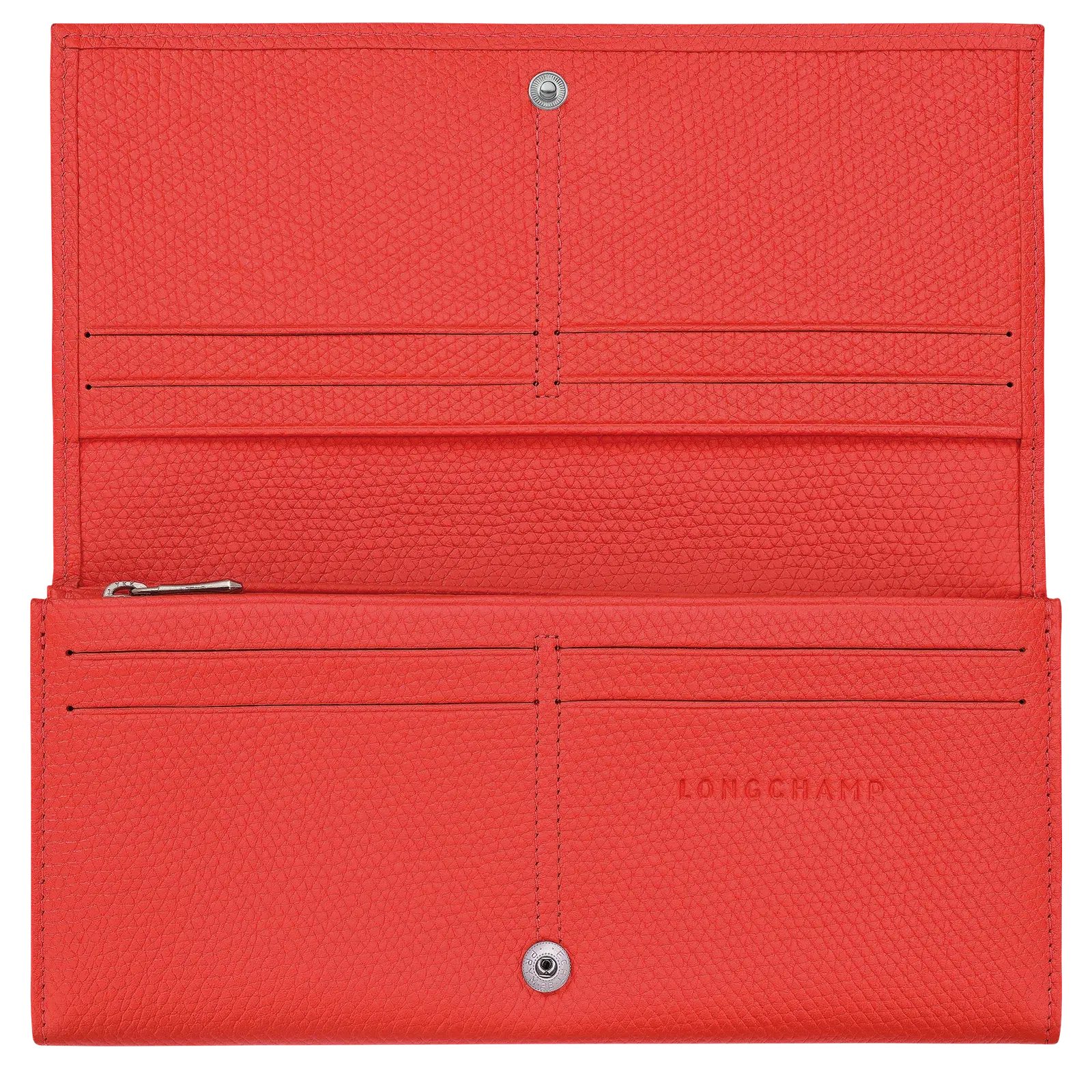 Longchamp Le Roseau Long continental wallet Vermilion